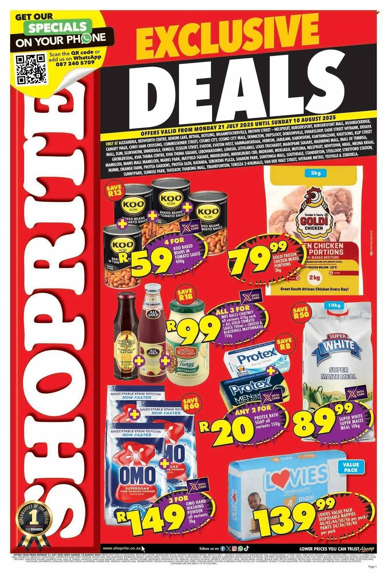 Shoprite catalogue from 21 July to 10 August 2025 - Catalogue Page 1