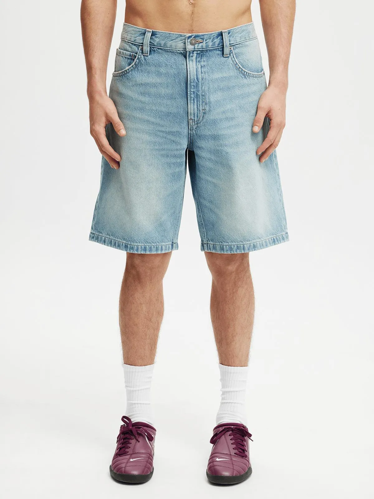 Men's Cotton On Blue Baggy Denim Shorts