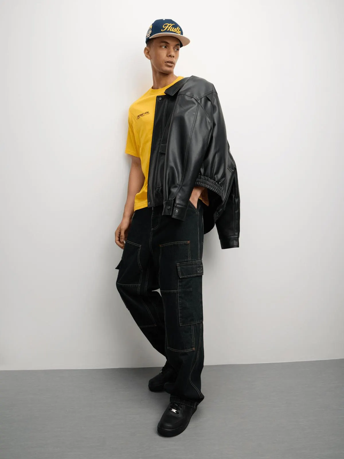 Redbat Men's Ink Petrol Baggy Blue Jeans