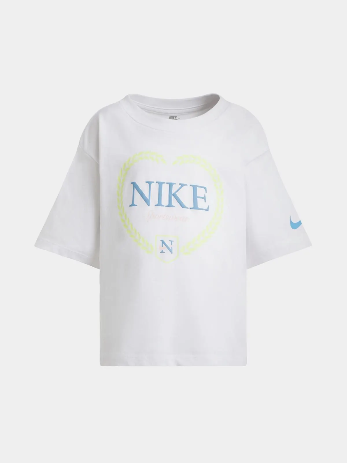 Nike Girls Kids Game Boxy White T-Shirt
