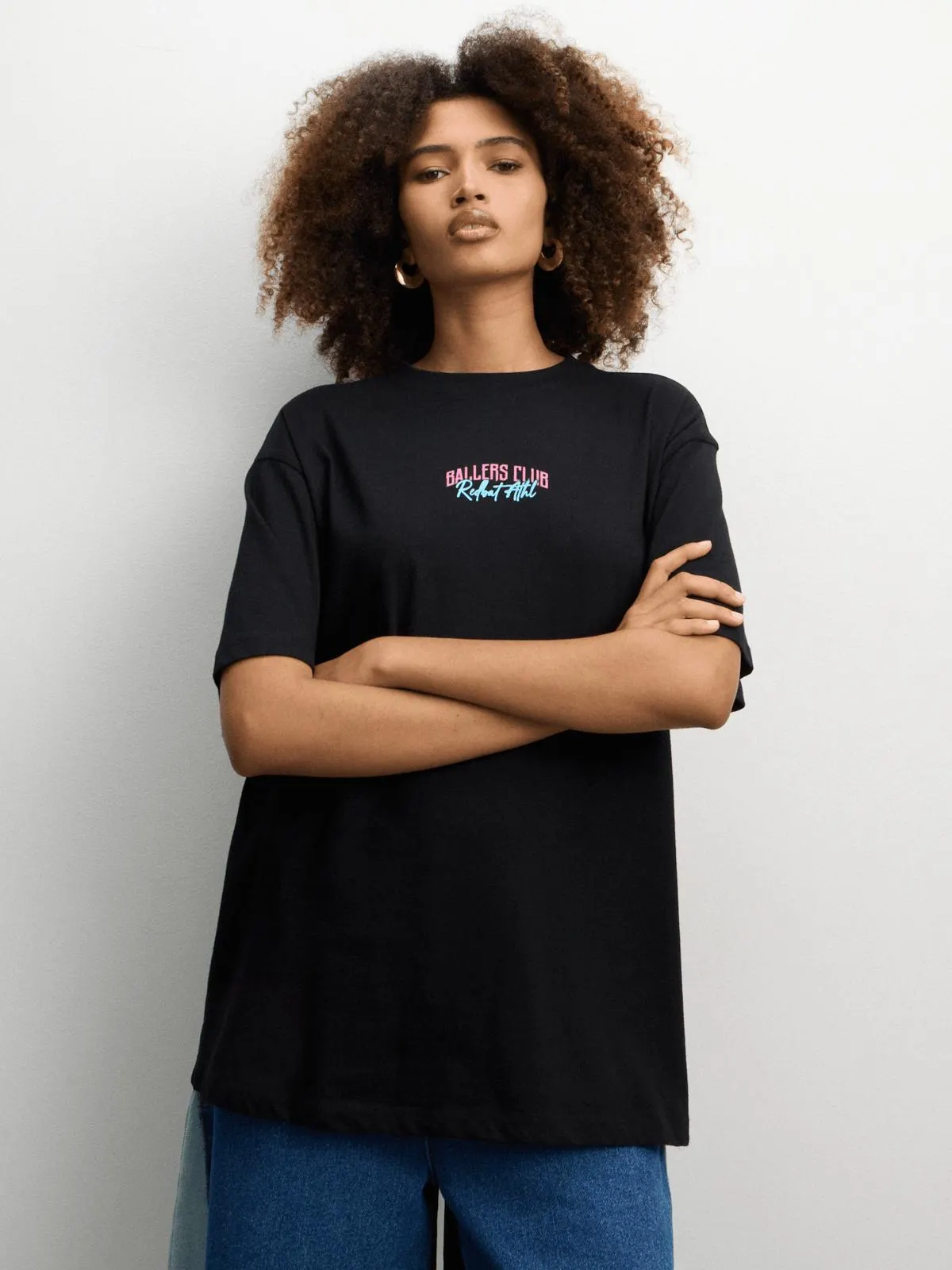 Redbat Women's Relaxed Ballers Club Black T-Shirt