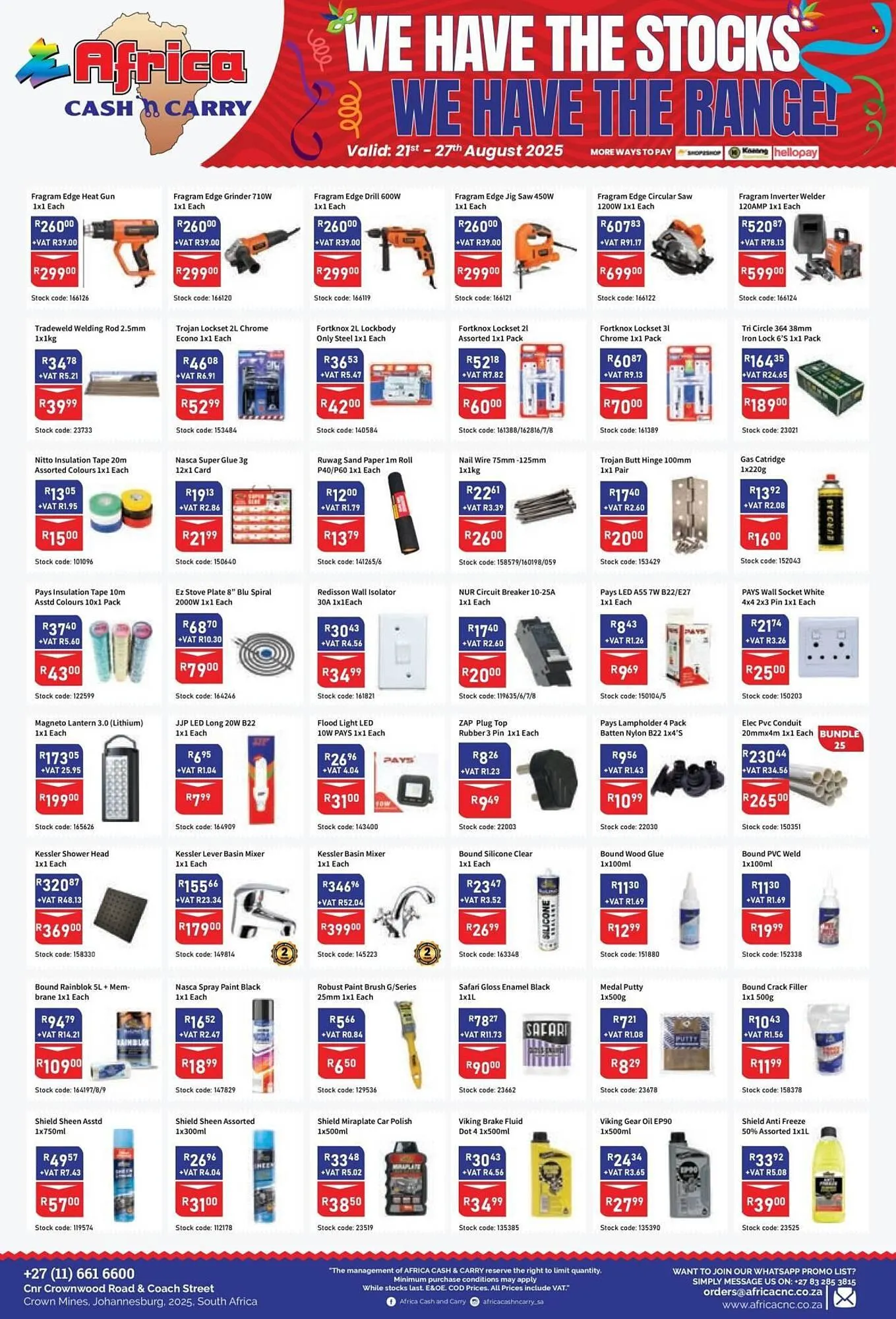 Africa Cash and Carry catalogue from 21 August to 27 August 2025 - Catalogue Page 20