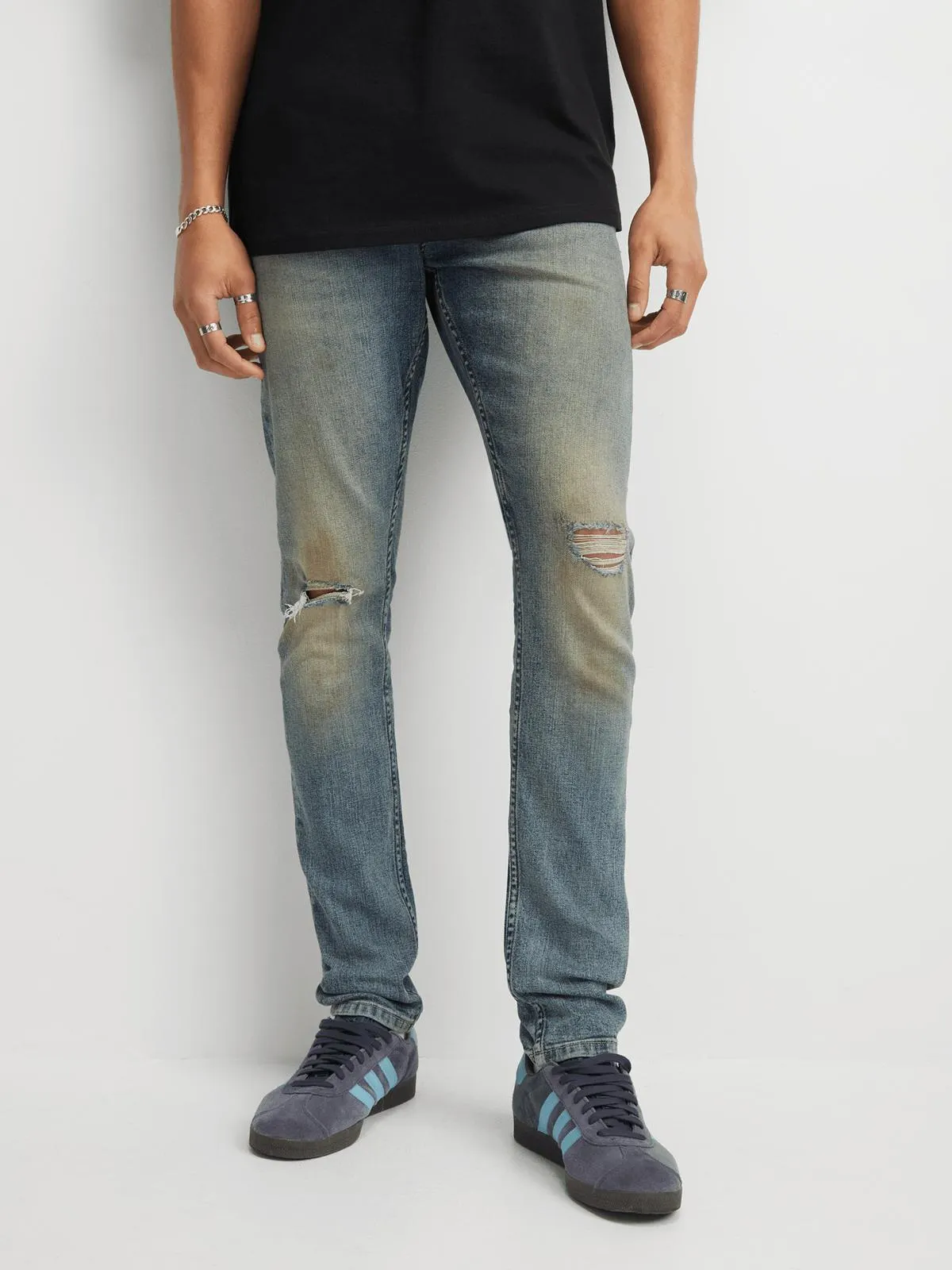 Redbat Men's Medium Blue Super Skinny Jeans