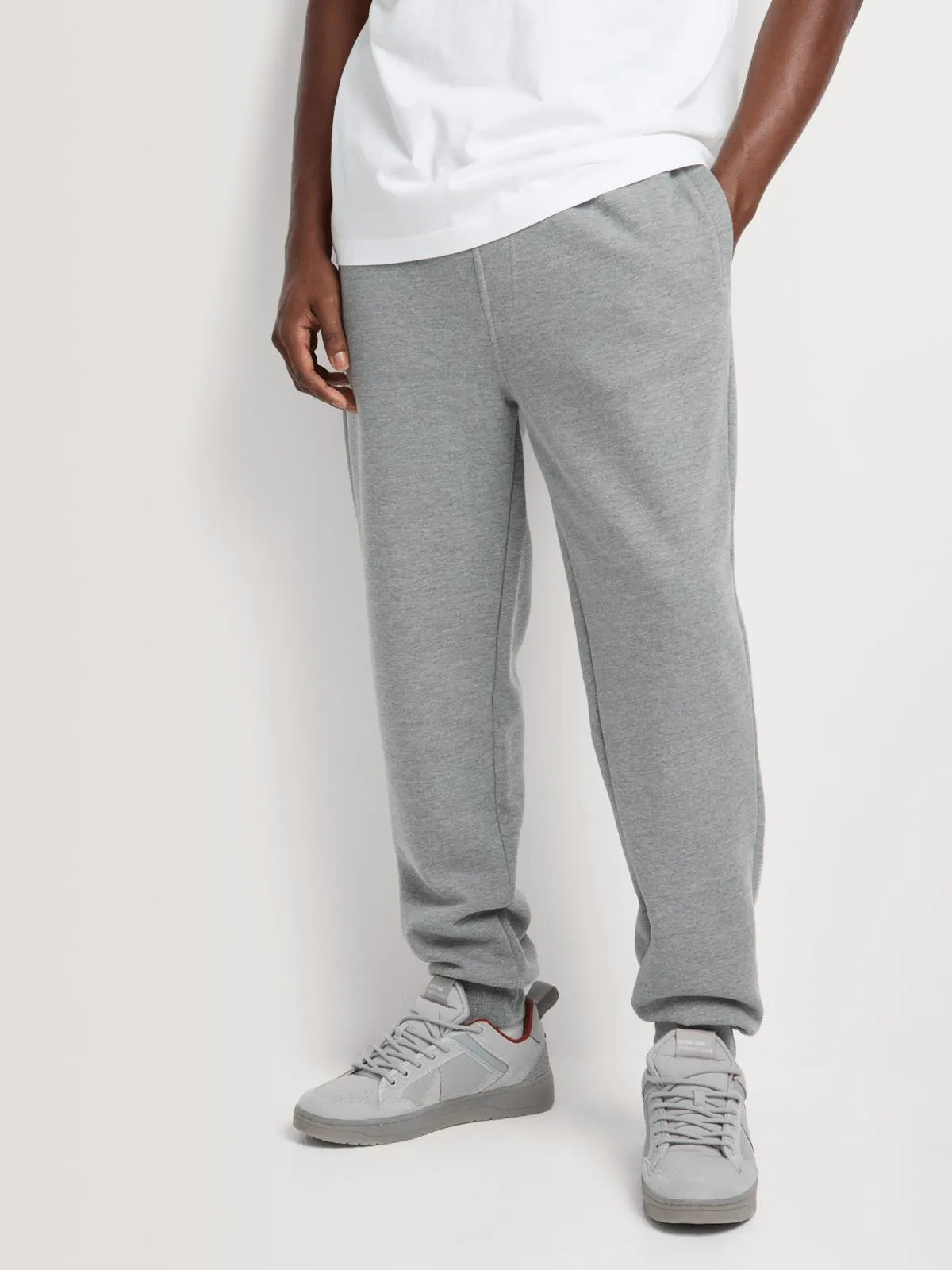 Markham Men's Tapered Fit Core Grey Melange Knit Jogger