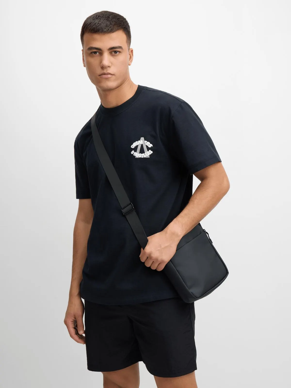 Mens APX Sneaker Puff Print Black Tee