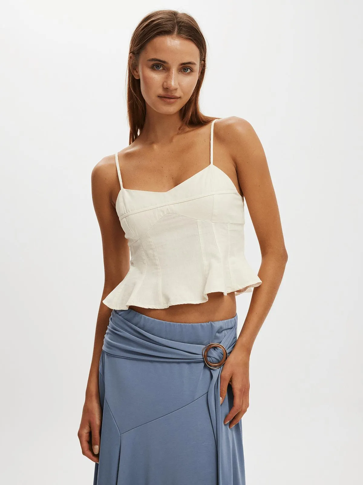 Women's Cotton On White Cara Seamed Corset