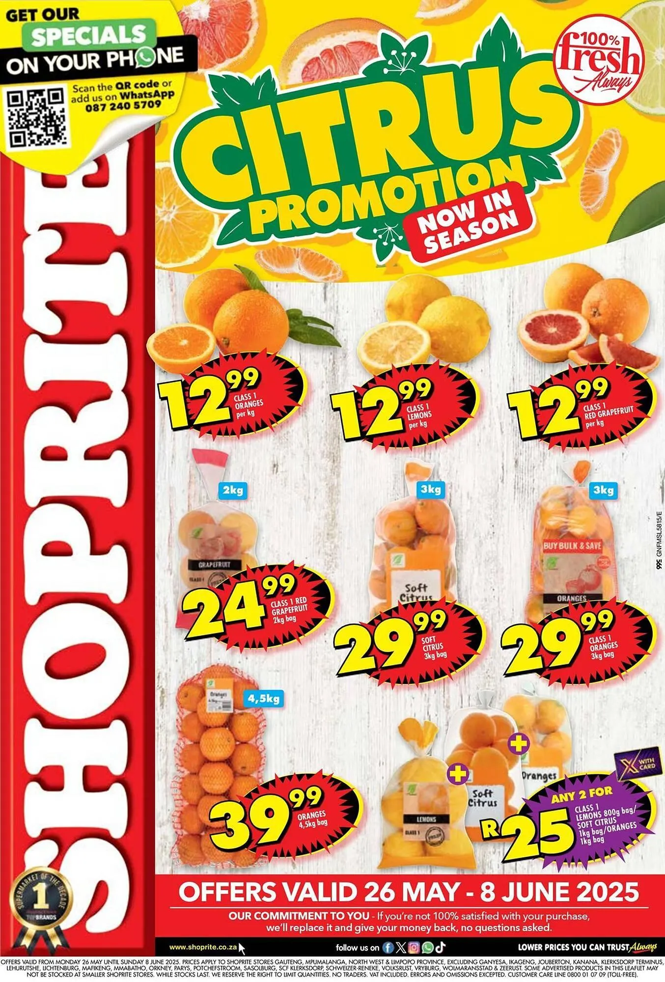 Shoprite catalogue from 26 May to 8 June 2025 - Catalogue Page 1