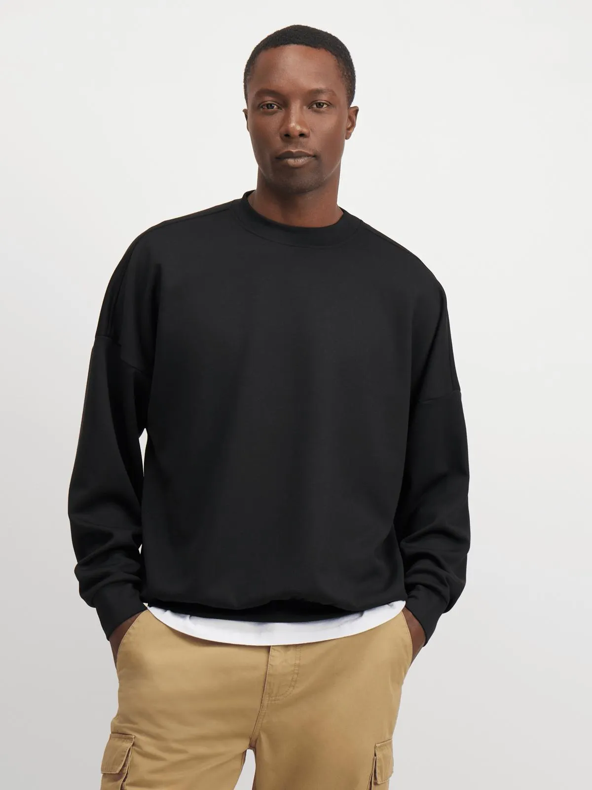 Exact Men's Black Scuba Sweat Top