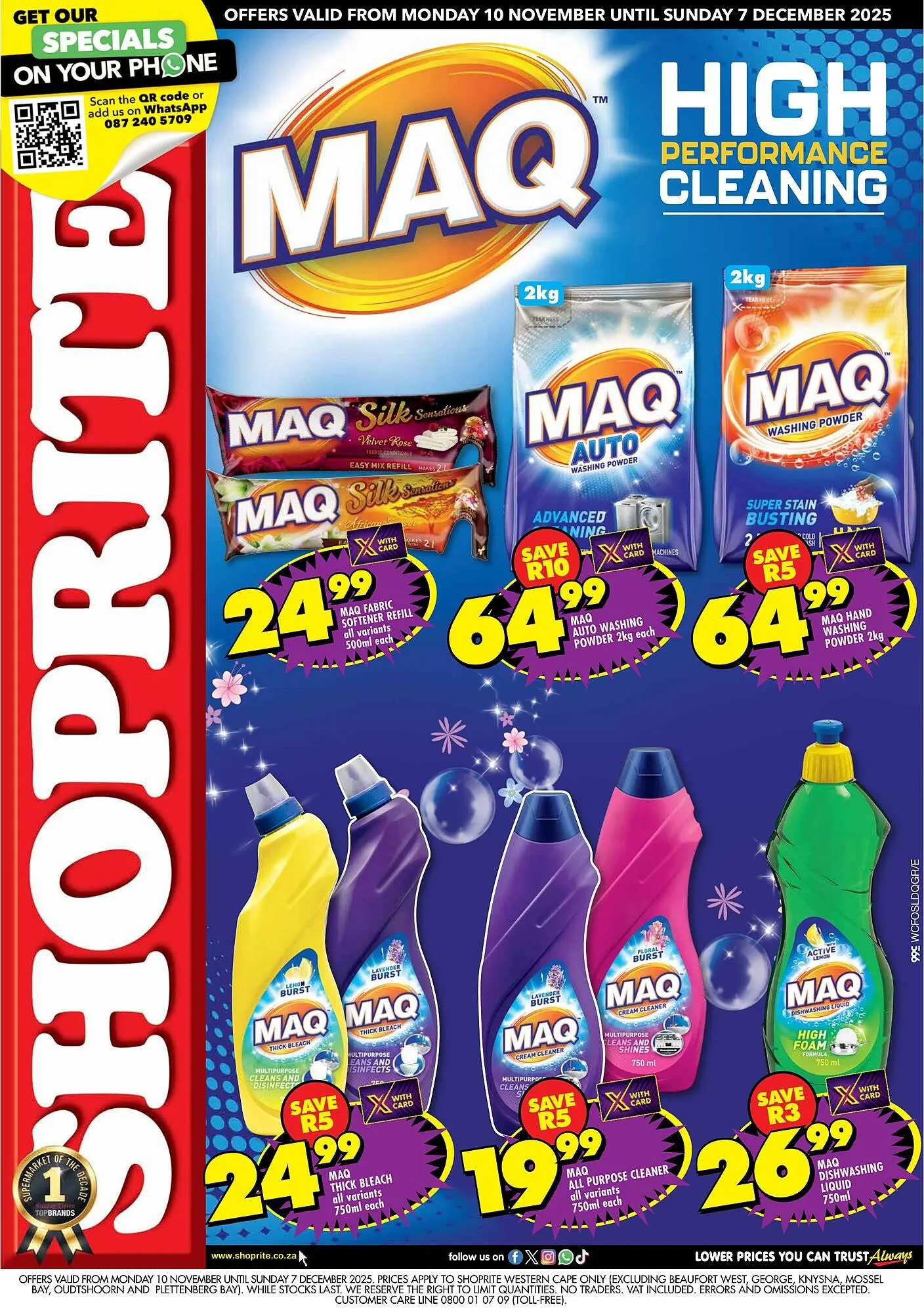 Shoprite catalogue from 10 November to 7 December 2025 - Catalogue Page 1