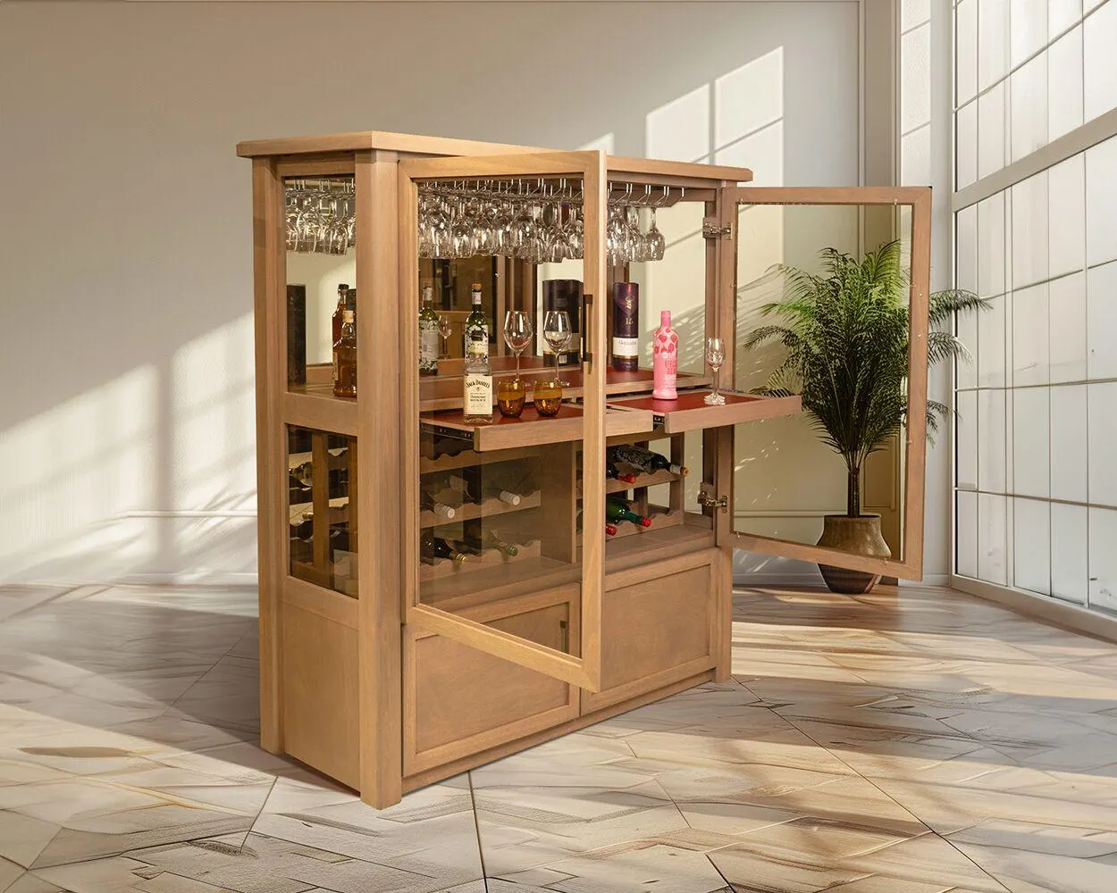 Okavango Wooden Entertainer Cabinet 1700