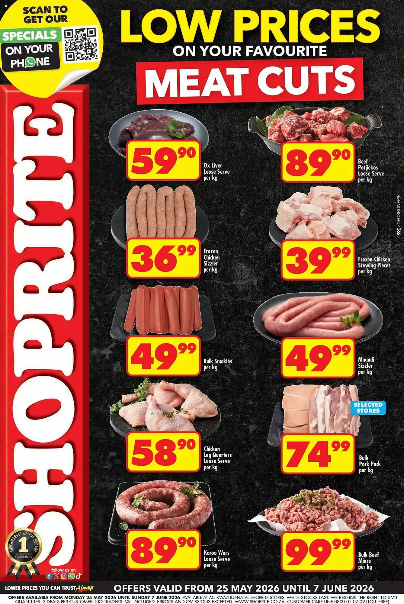 Shoprite catalogue from 25 May to 7 June 2026 - Catalogue Page 1