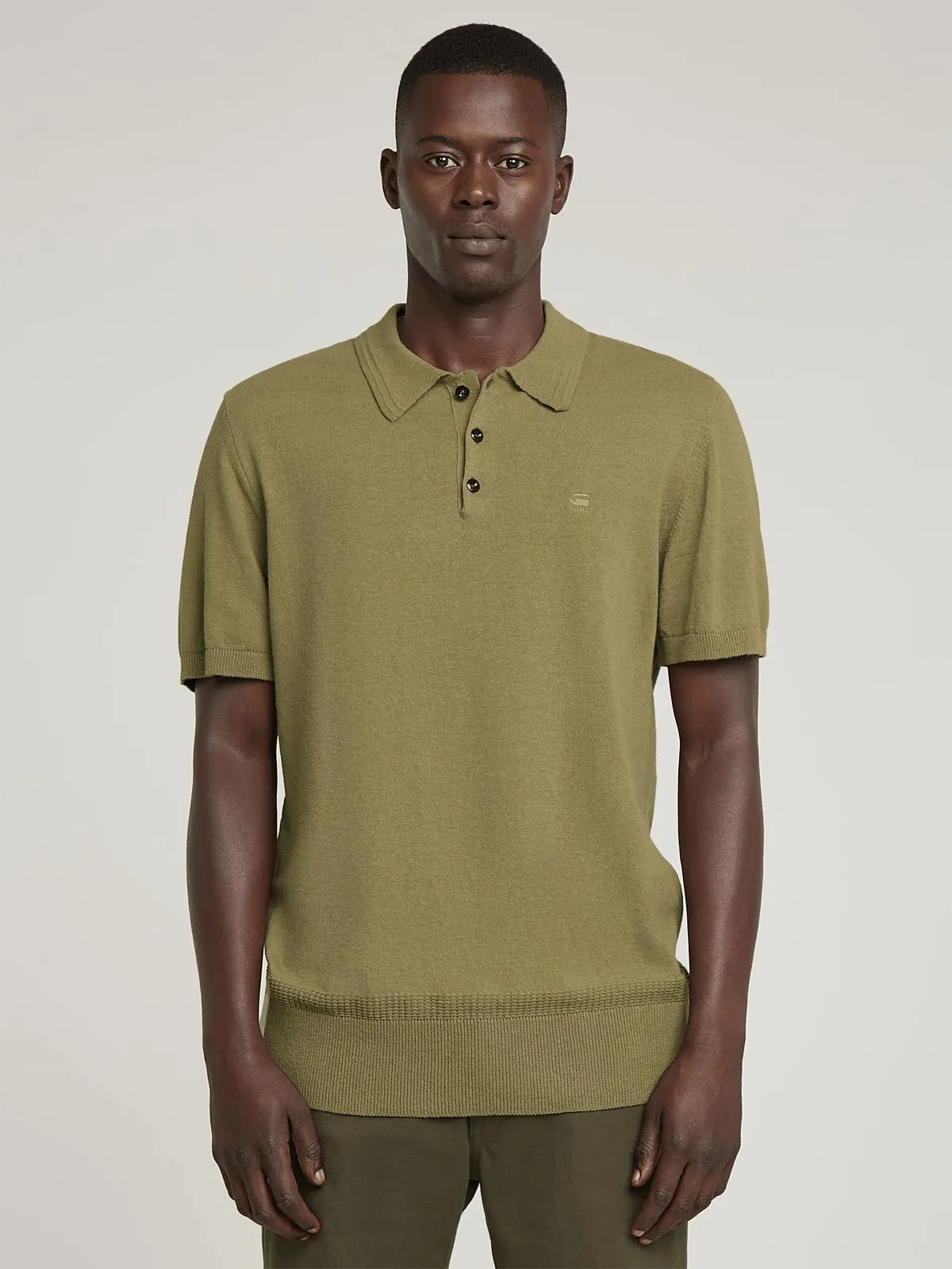 G-Star Men's Knitted Ensis Green Polo