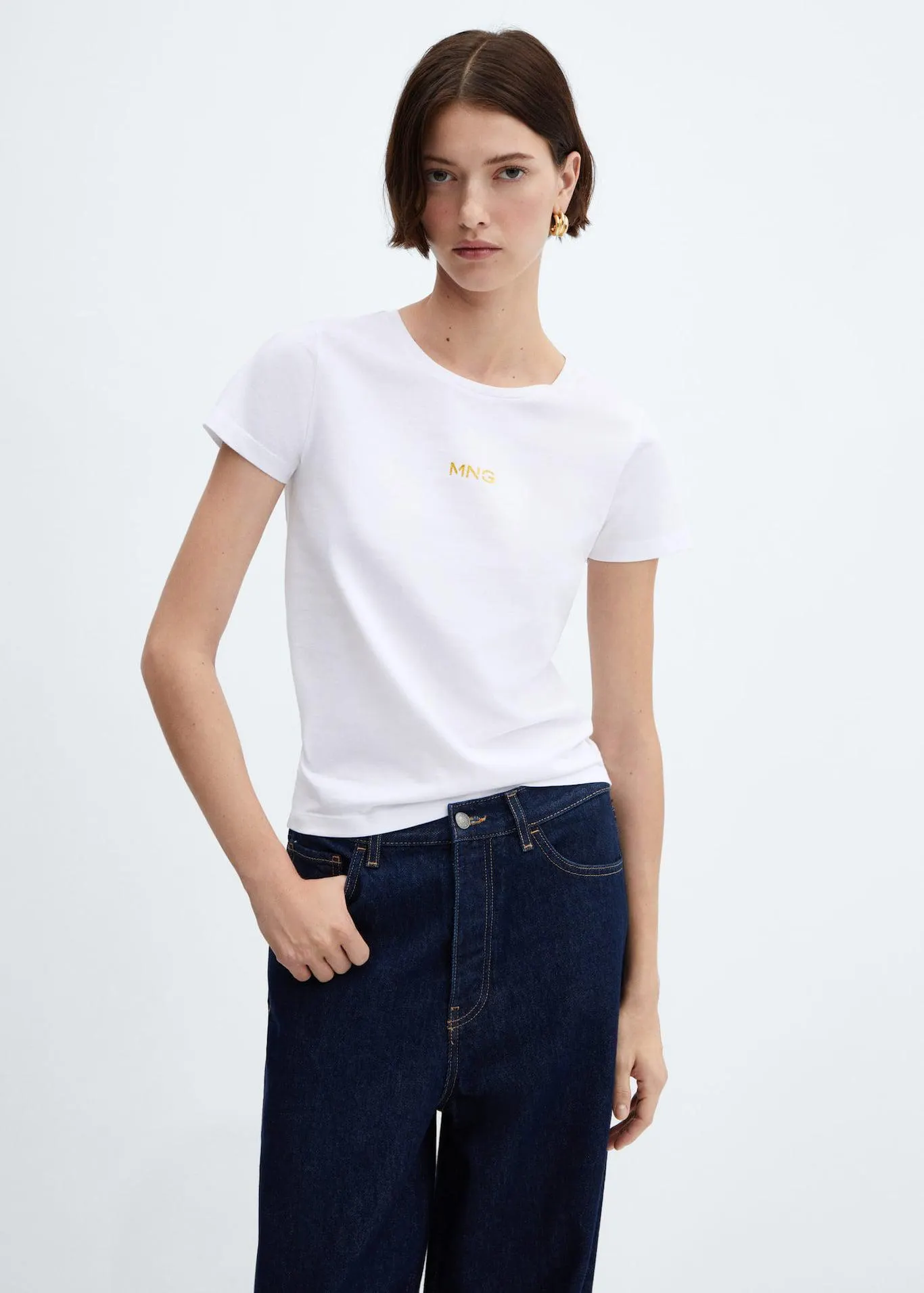 Metallic logo T-shirt