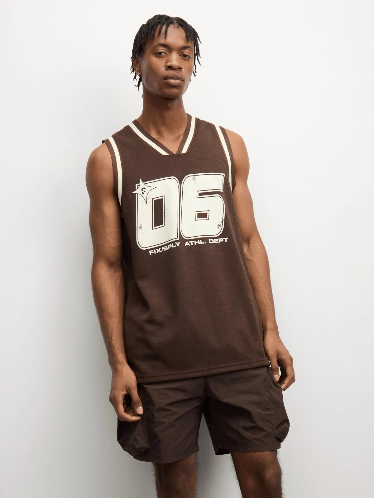 The FIX Men's Brown Taslon Toggle Shorts