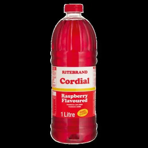 Ritebrand Raspberry Flavoured Cordial 1L
