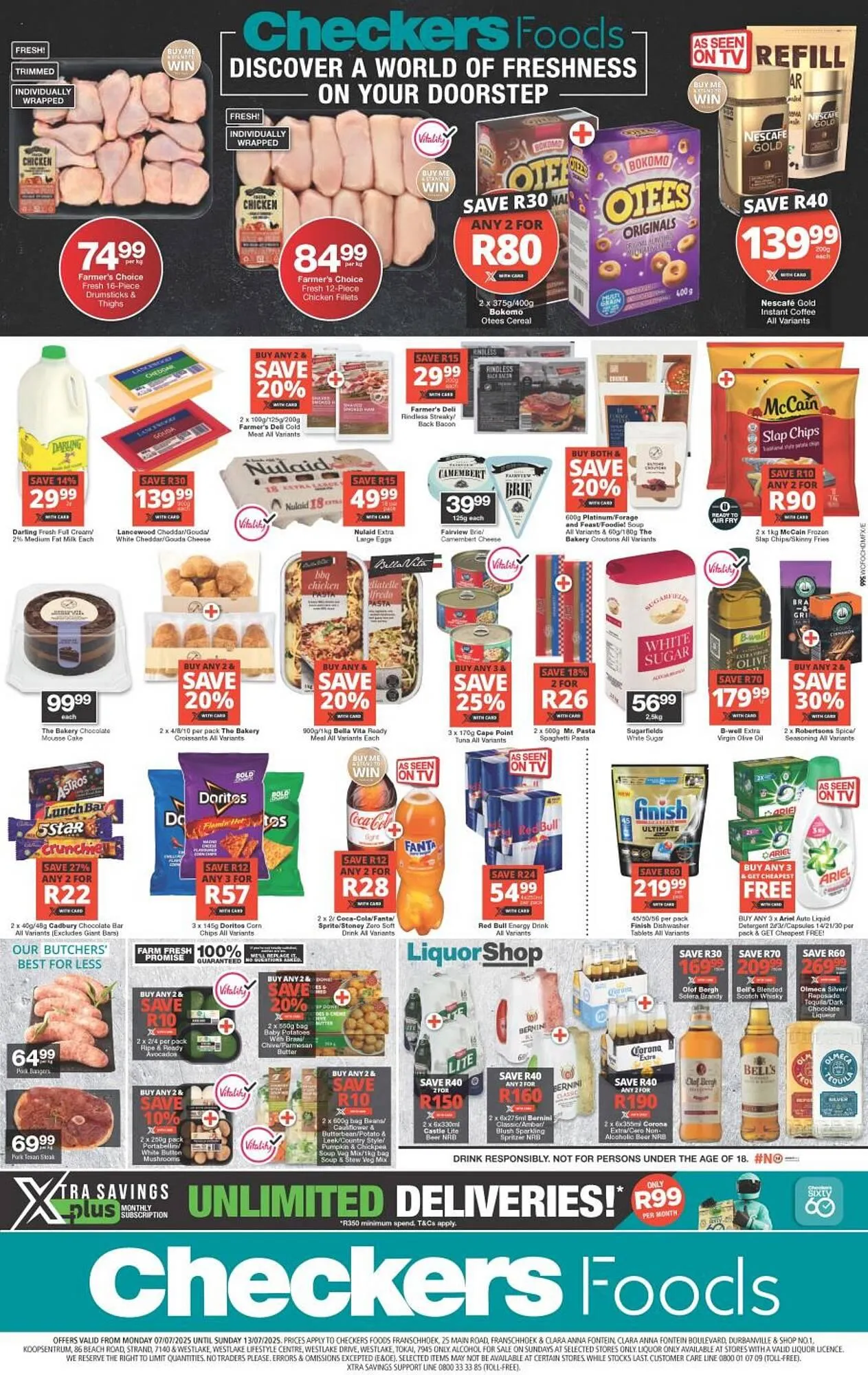 Checkers catalogue from 7 July to 13 July 2025 - Catalogue Page 1