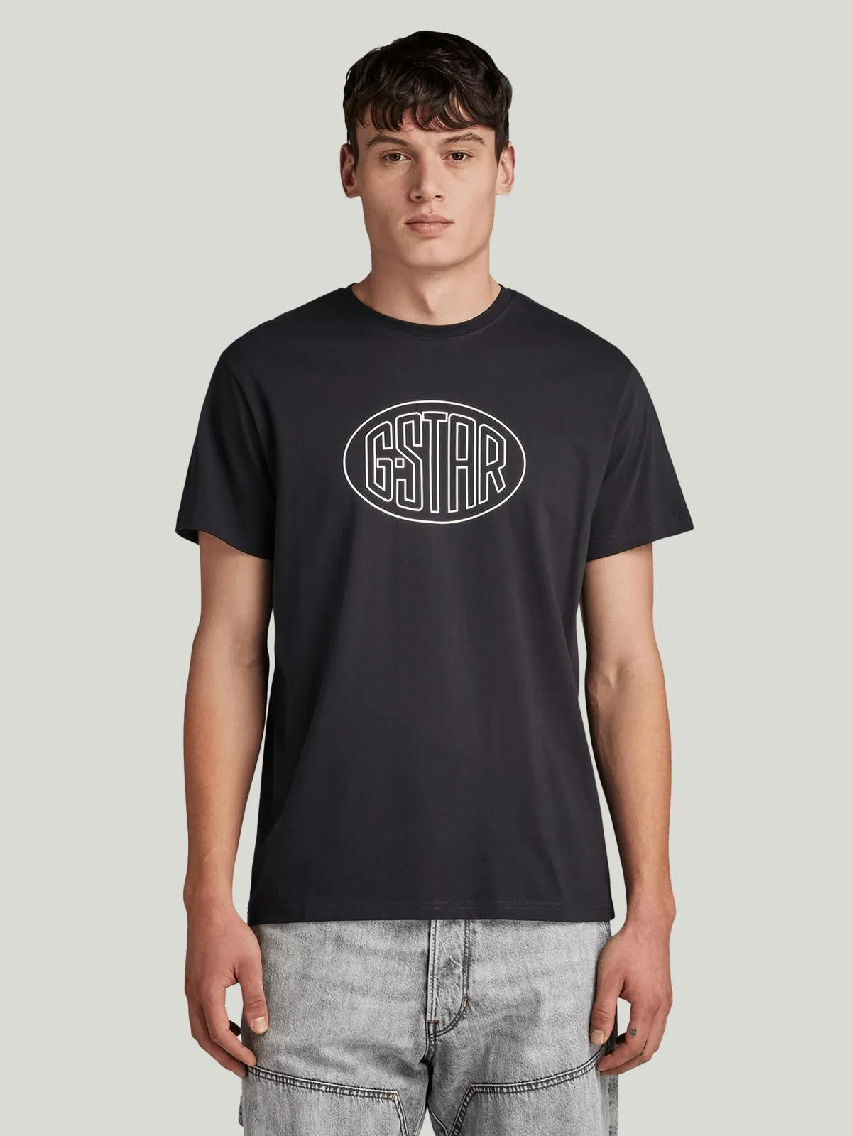 G-Star Men's Oval Graphic Black T-Shirt
