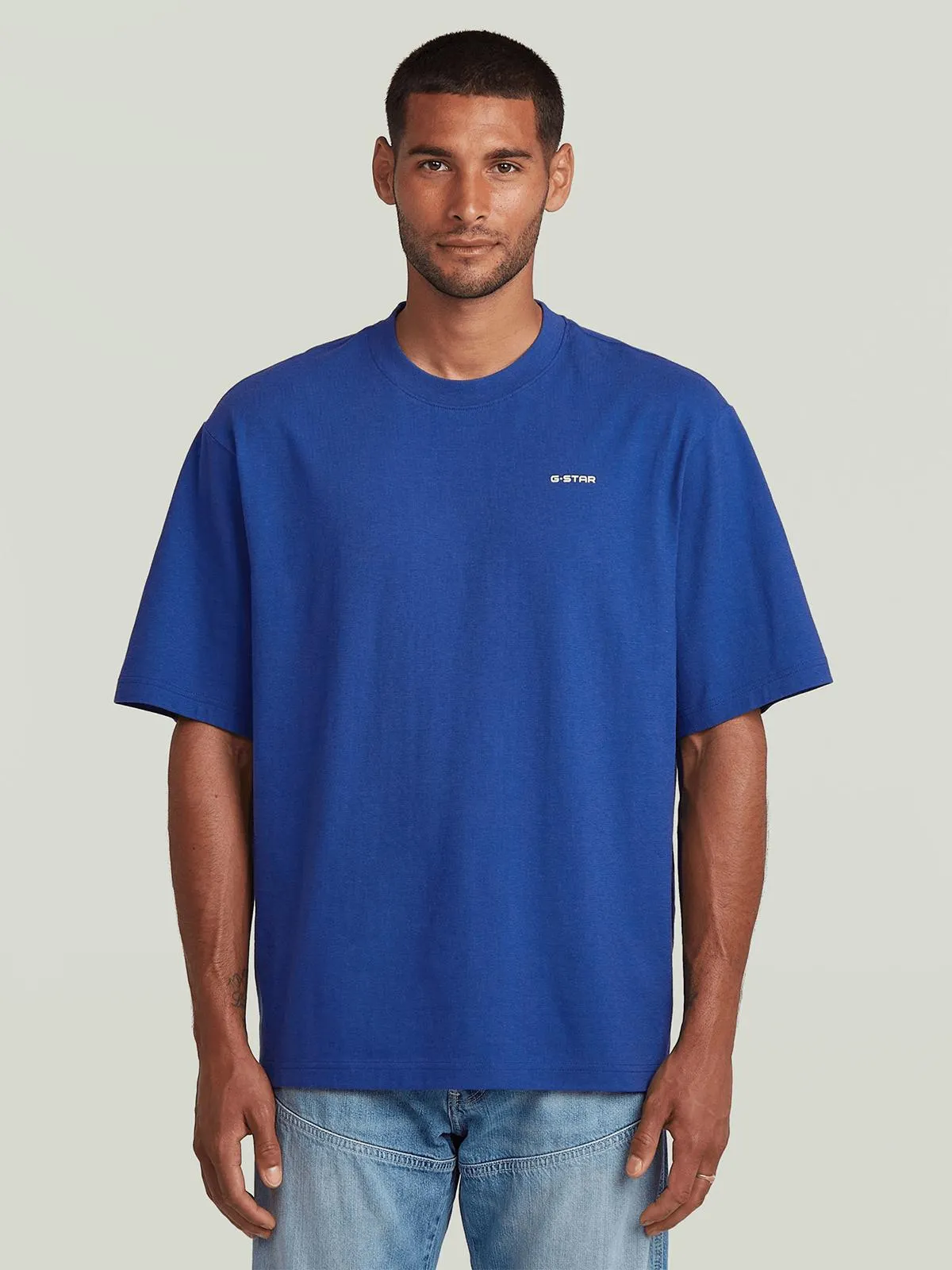 G-Star Men's Boxy Base Blue T-Shirt