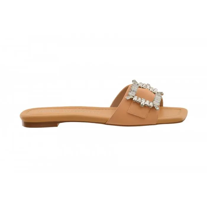Stuart Weitzman Shine Buckle Slide Sandal