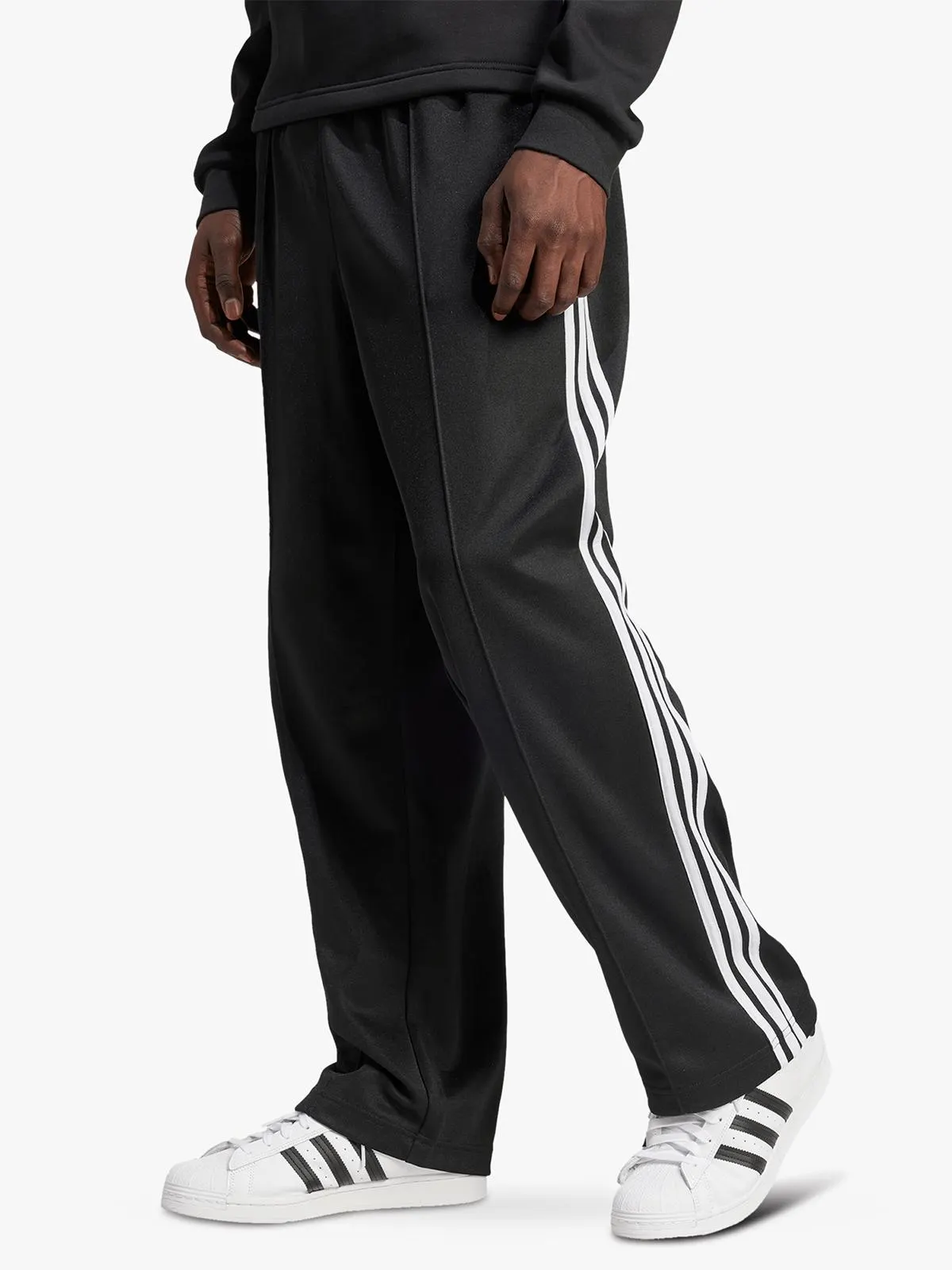 adidas Originals Men's Adicolor Firebird Black Baggy Track Pants