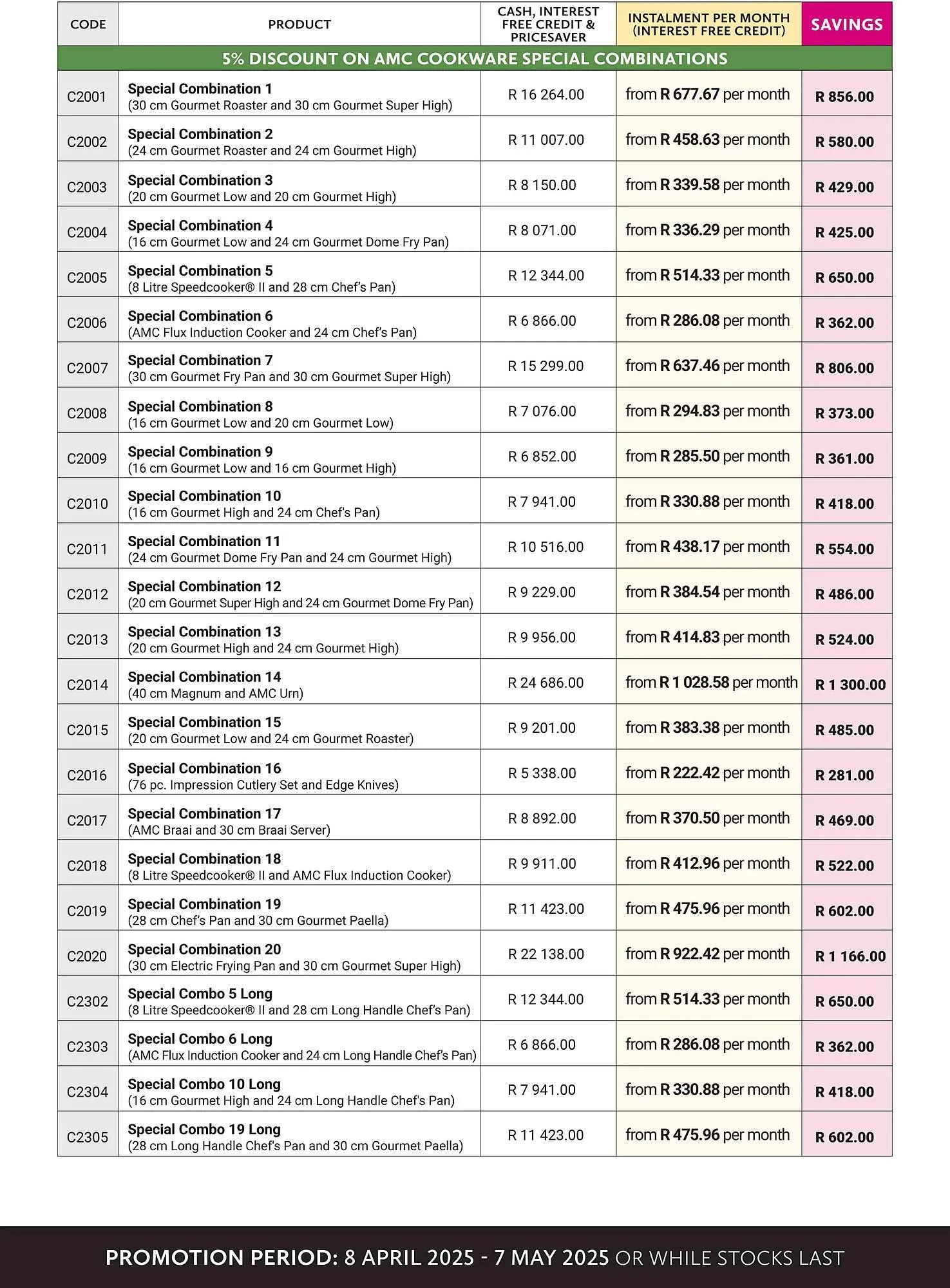 AMC Cookware catalogue from 8 April to 7 May 2025 - Catalogue Page 8