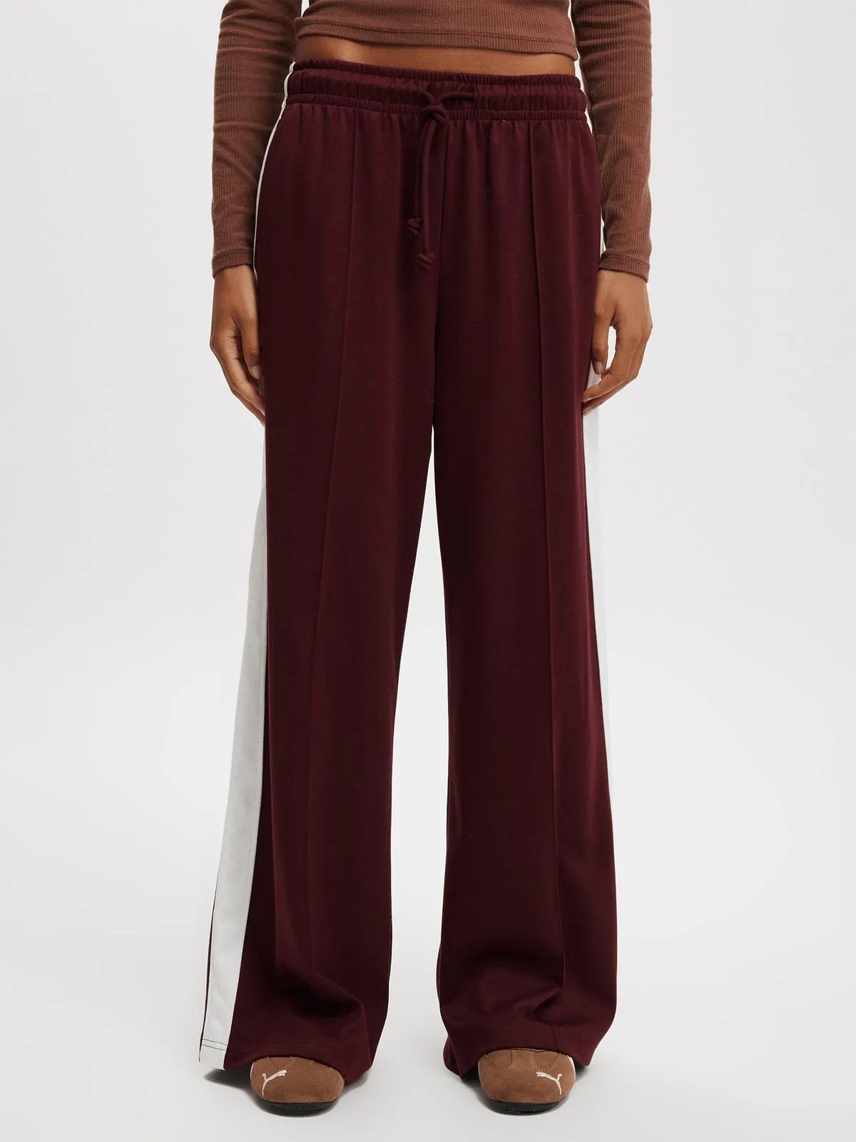 Women's Cotton On Burgundy Retro Super Wide Leg Pants