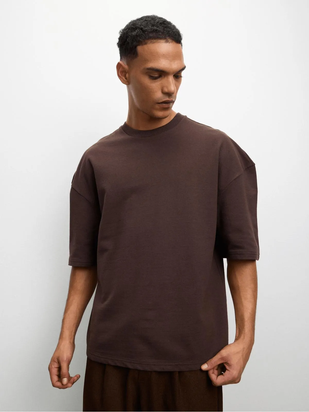 The FIX Men's Brown Oversized Top