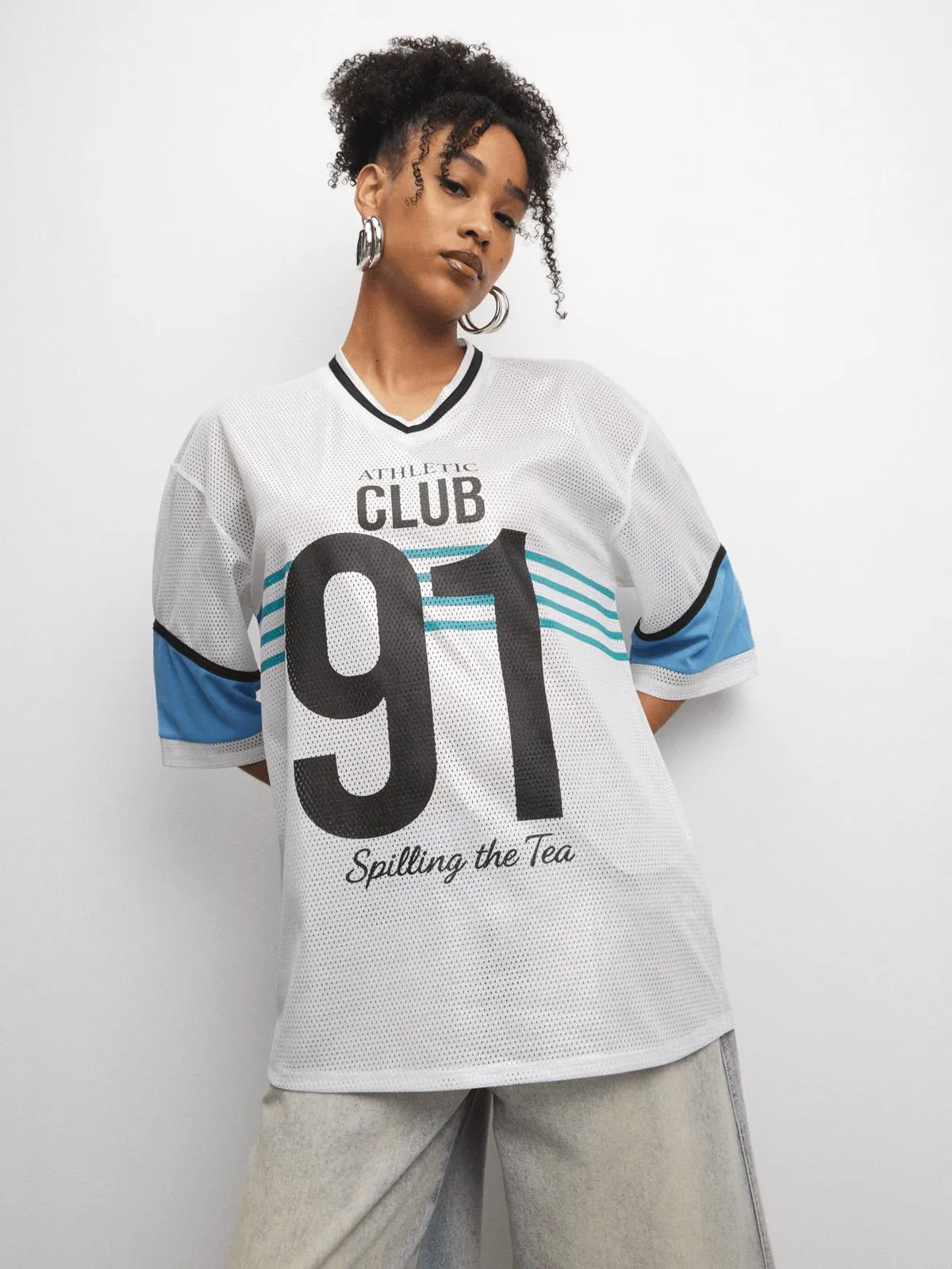 The FIX Women's Sliver Oversized Graphic Top