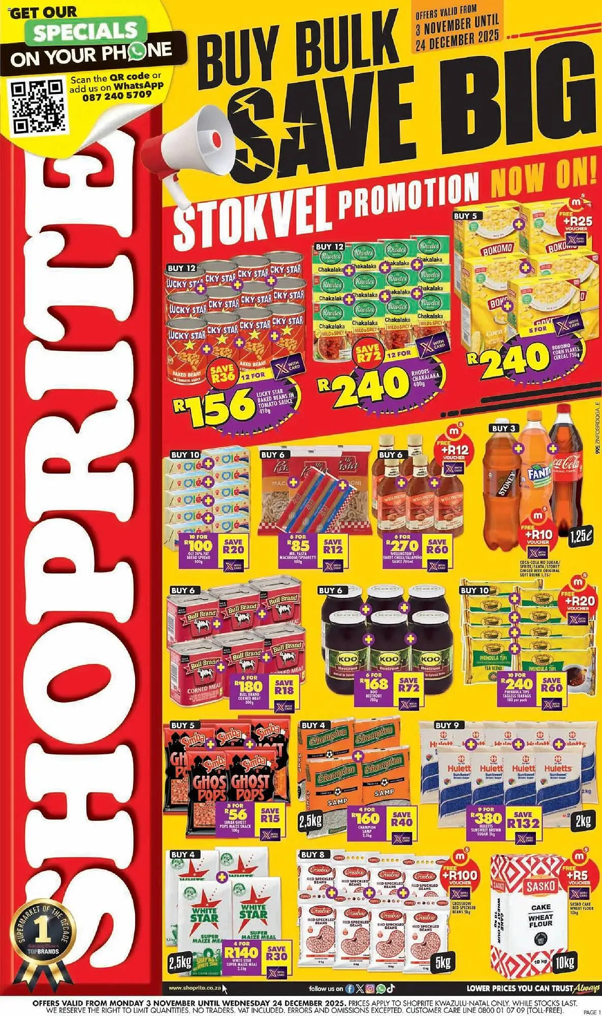 Shoprite catalogue from 2 November to 24 December 2025 - Catalogue Page 1