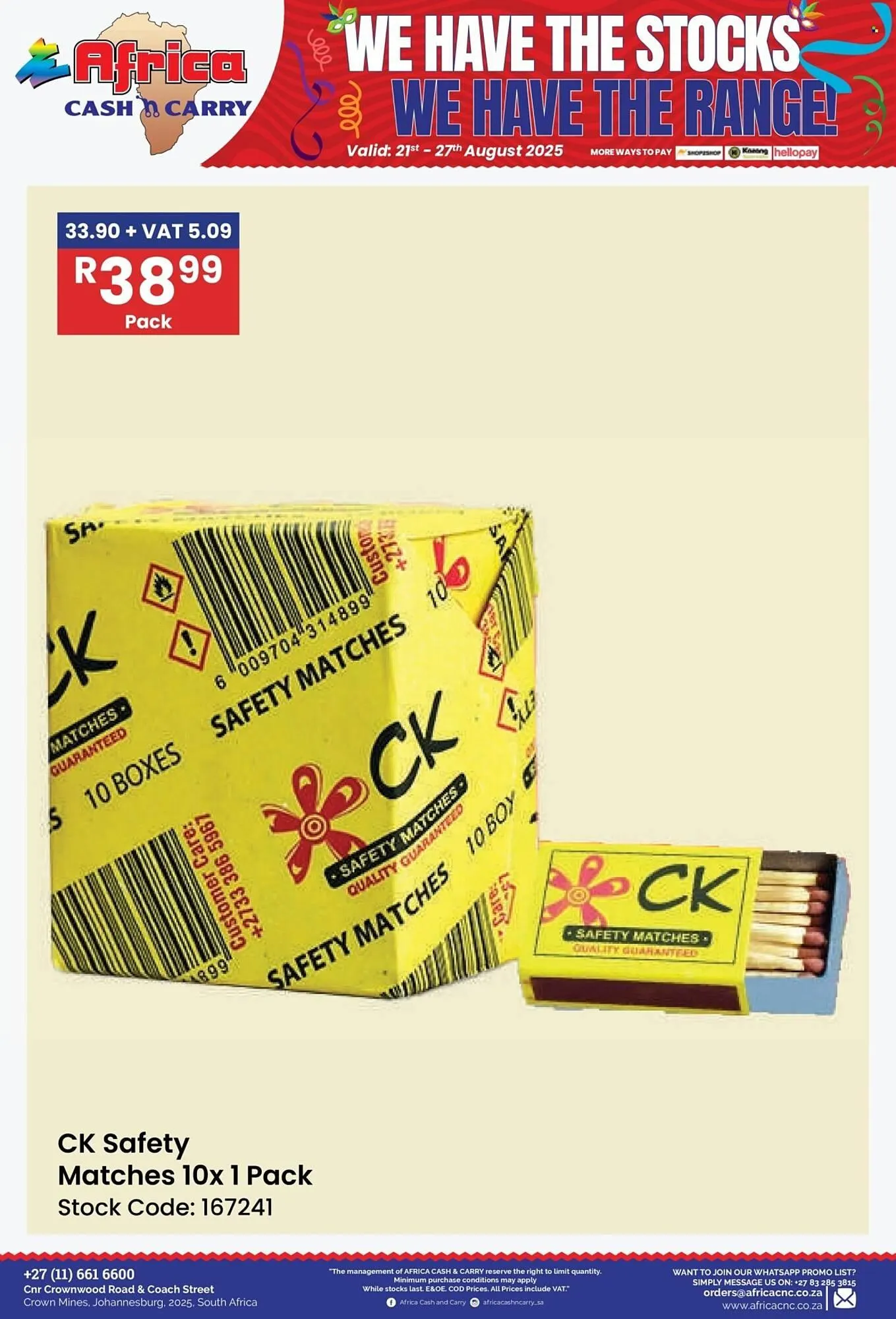 Africa Cash and Carry catalogue from 21 August to 27 August 2025 - Catalogue Page 40
