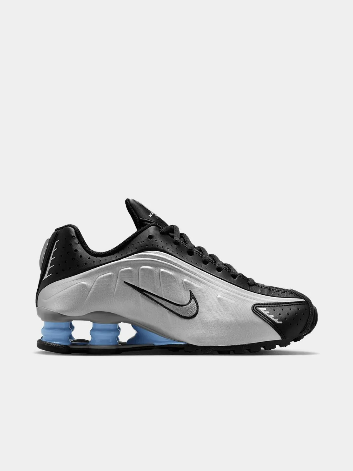 Nike Junior Shox R4 Metallic Silver Sneaker