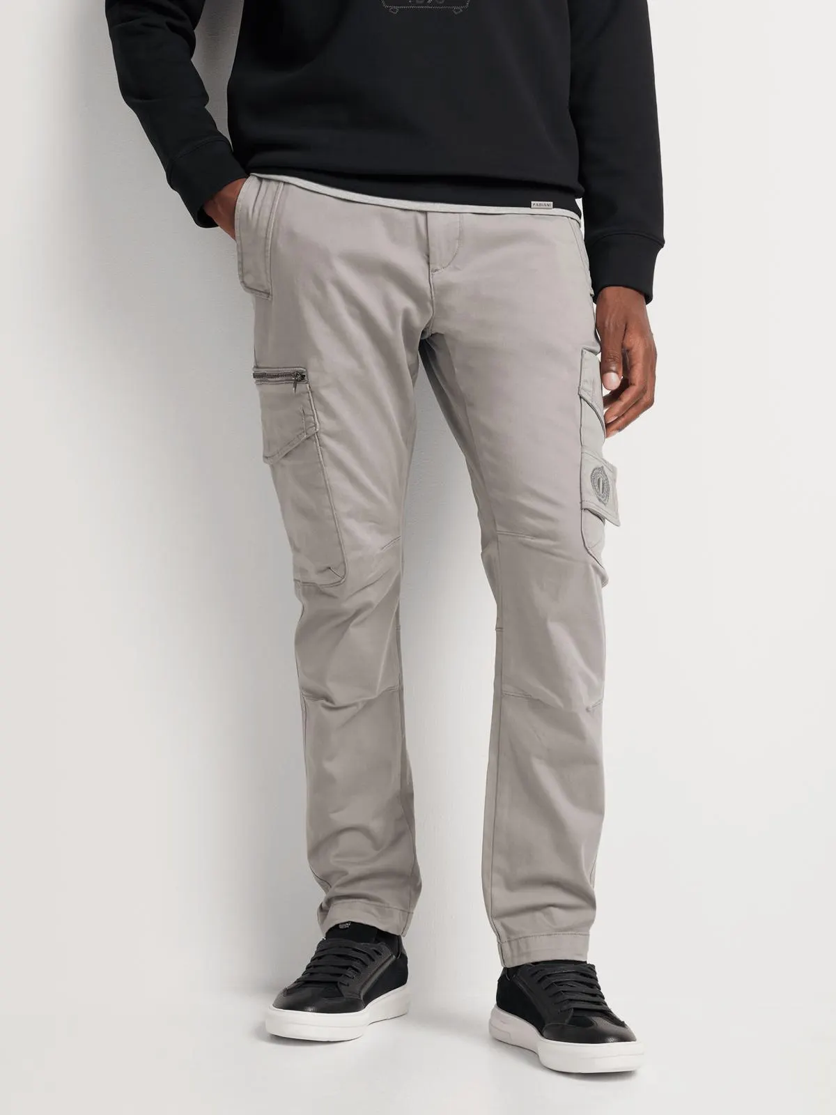 Fabiani Men's Grey Utility Pants