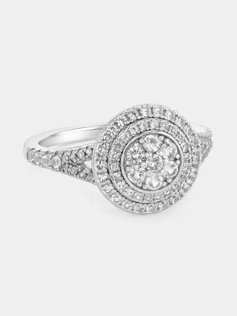 Ladies Earth Classic Silver Ring