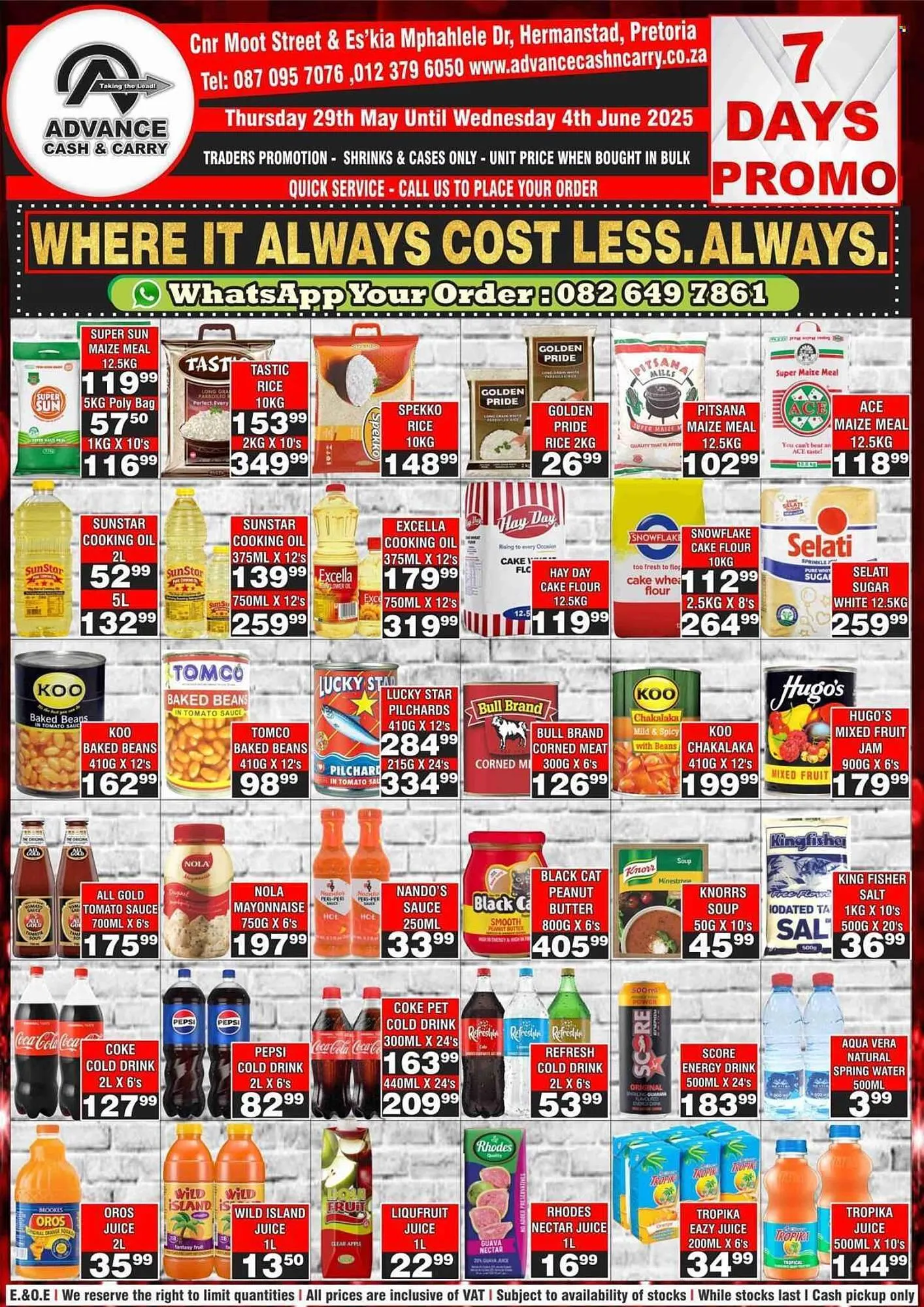 Advance Cash n Carry catalogue from 29 May to 4 June 2025 - Catalogue Page 1