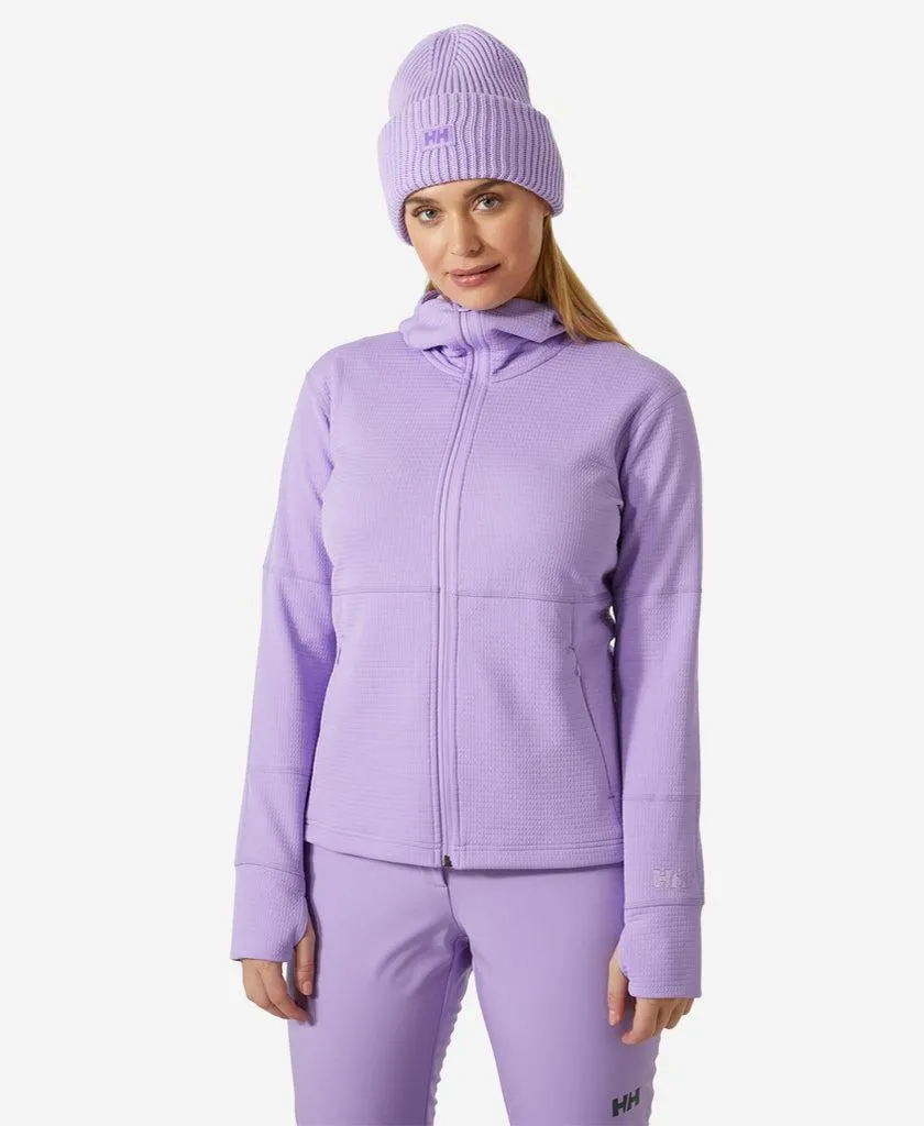 W EVOLVED AIR HOODED MIDLAYER, Heather