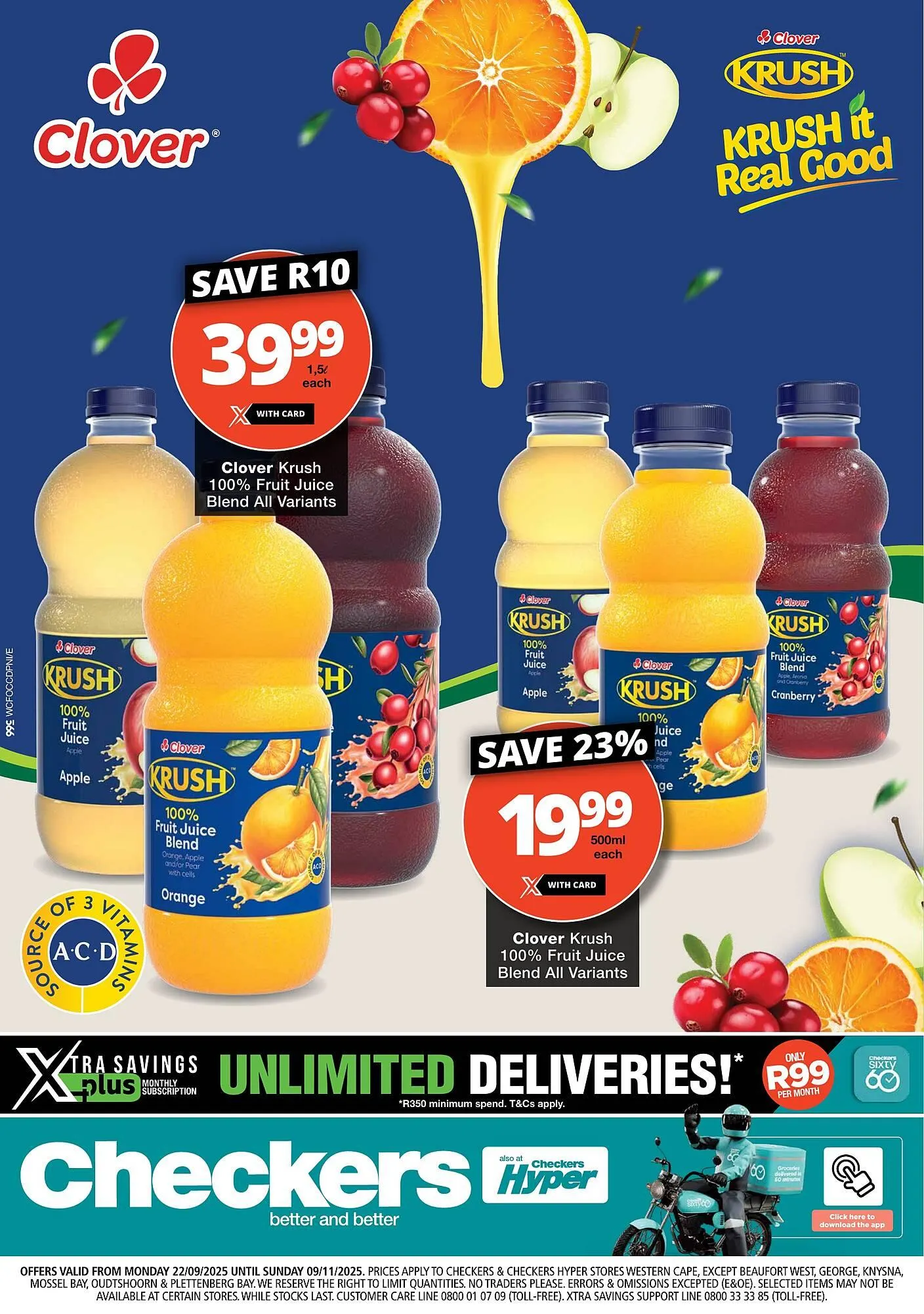 Checkers catalogue from 22 September to 9 November 2025 - Catalogue Page 1