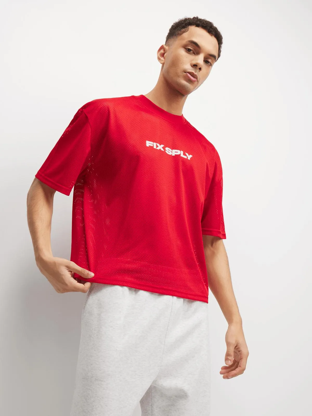 The FIX Men's Red Graphic Top