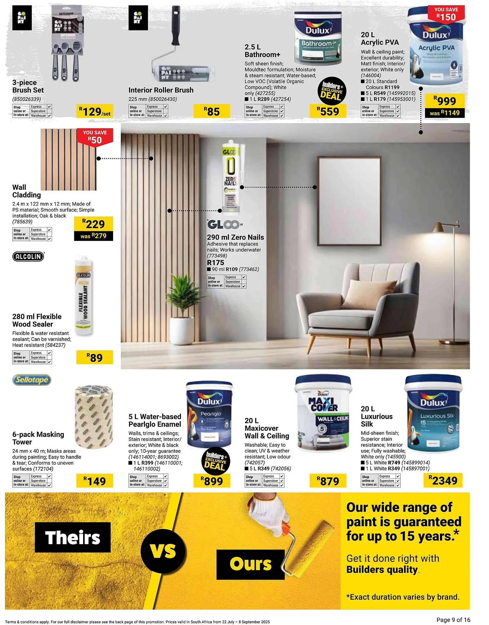 Builders Warehouse catalogue from 22 July to 8 September 2025 - Catalogue Page 8