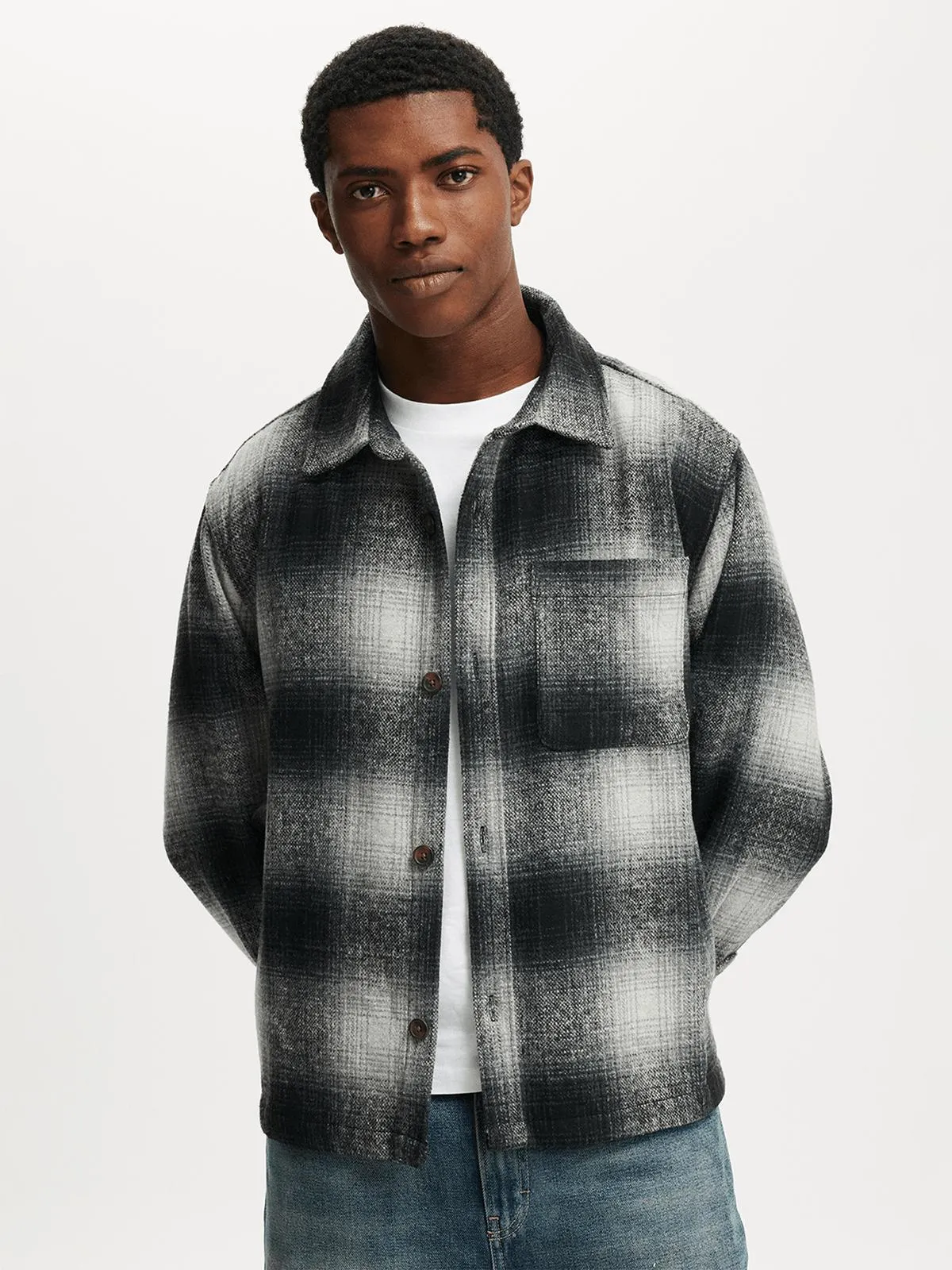 Men's Cotton On Black Boxy Overshirt