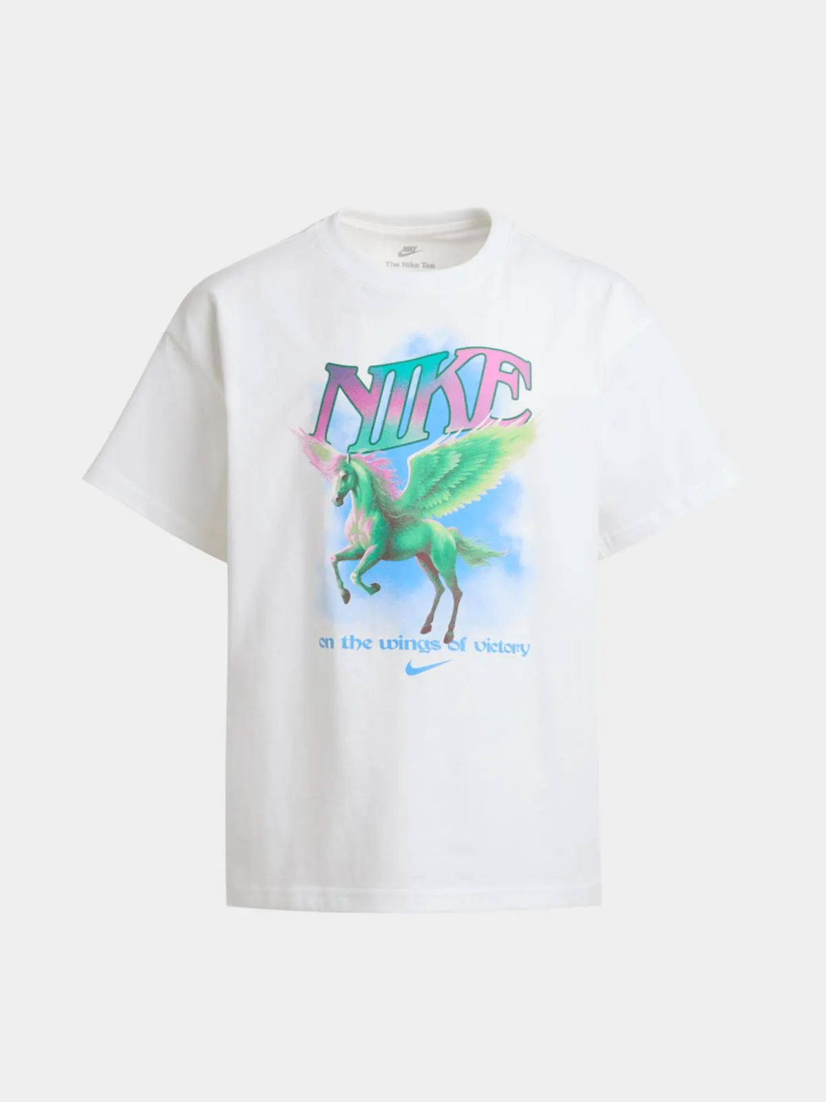 Nike Girls Youth Take Flight Photo White T-Shirt