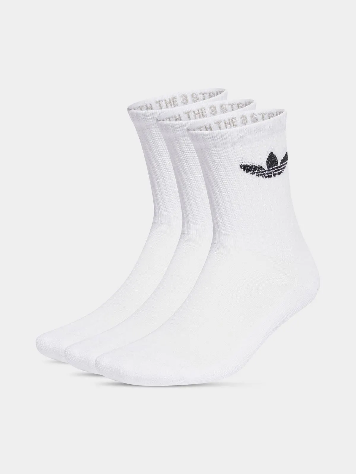 adidas Originals Unisex Trefoil Crew White Socks