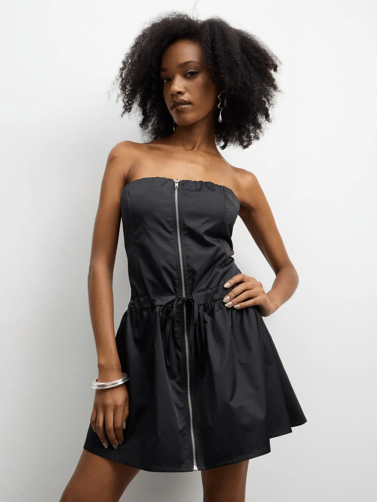 The FIX Women's Black Utility Bandeau Mini Dress