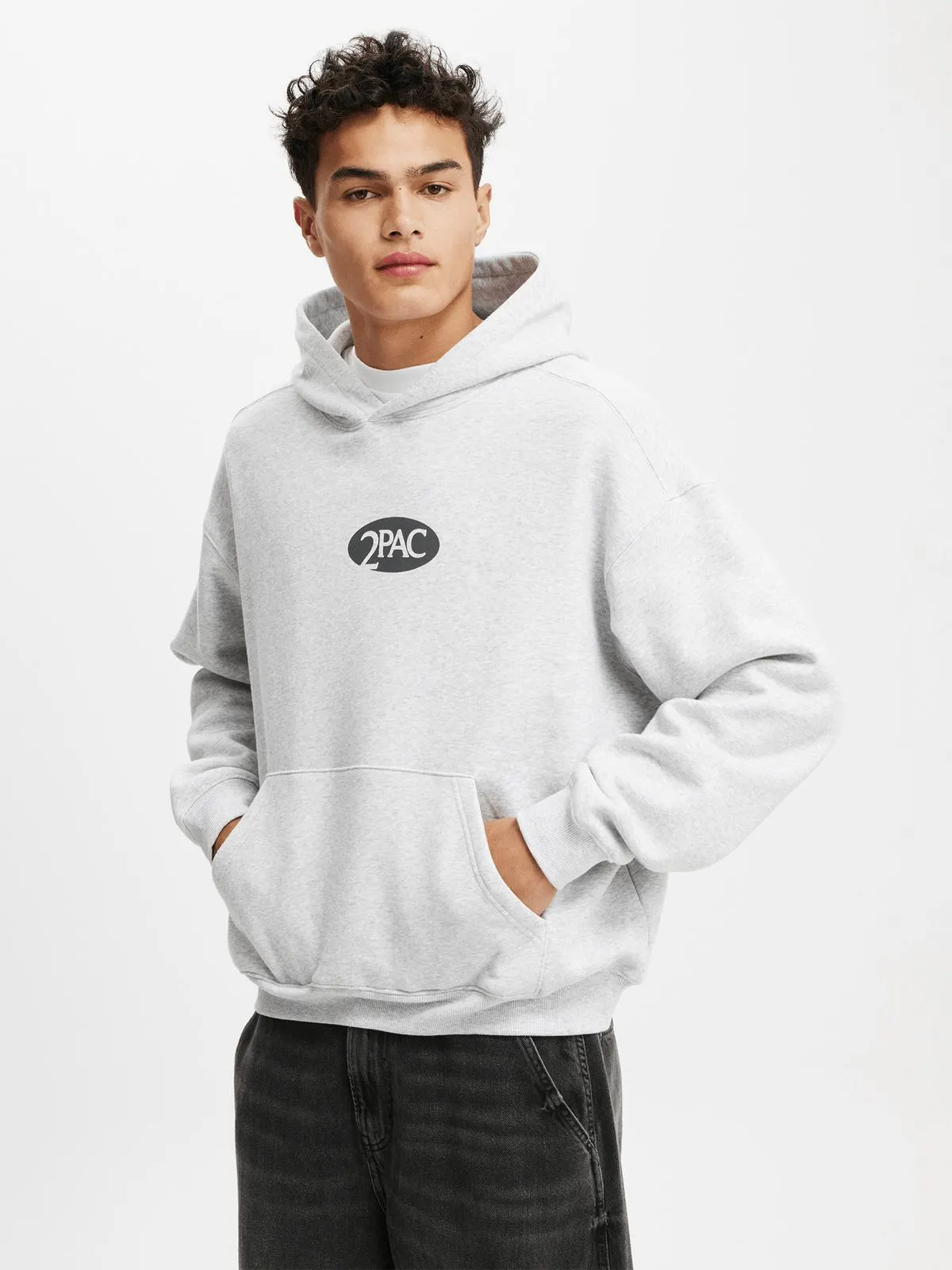 Men's Cotton On Grey Box Fit Music Hoodie