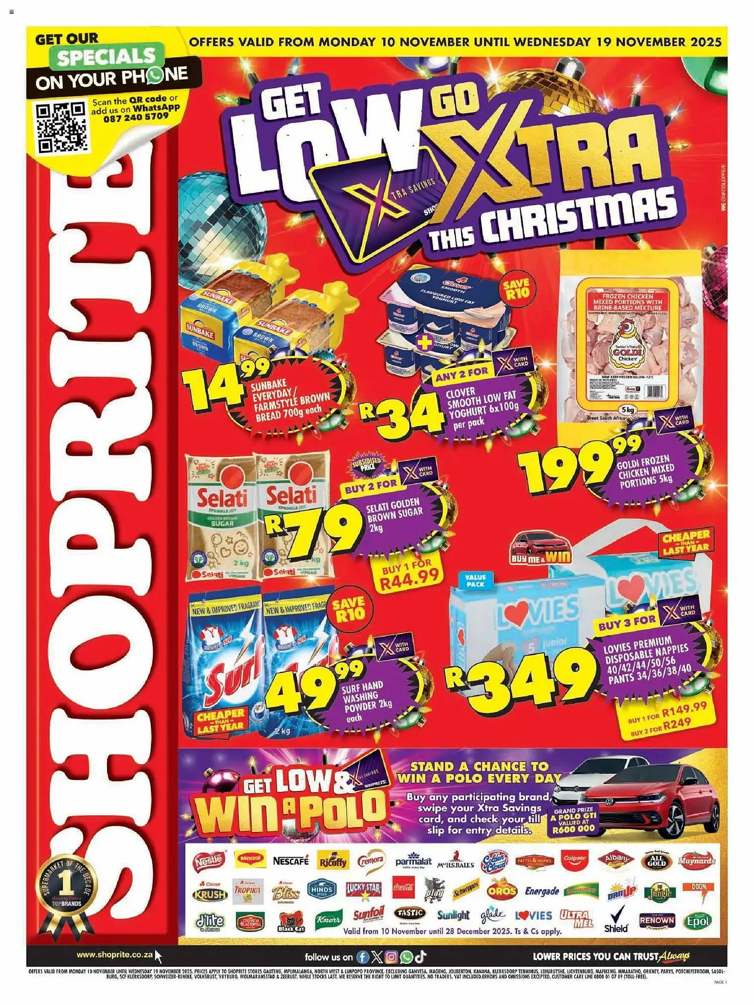 Shoprite catalogue from 10 November to 19 November 2025 - Catalogue Page 1
