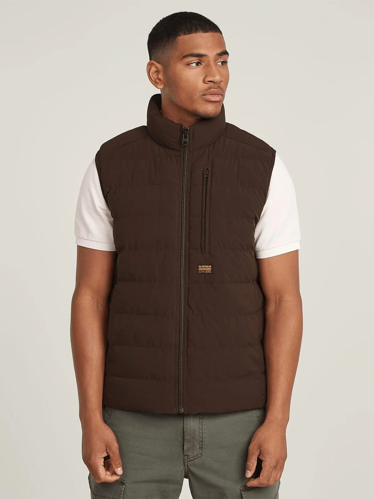 G-Star Men's Foundation Liner Deep Brown Vest