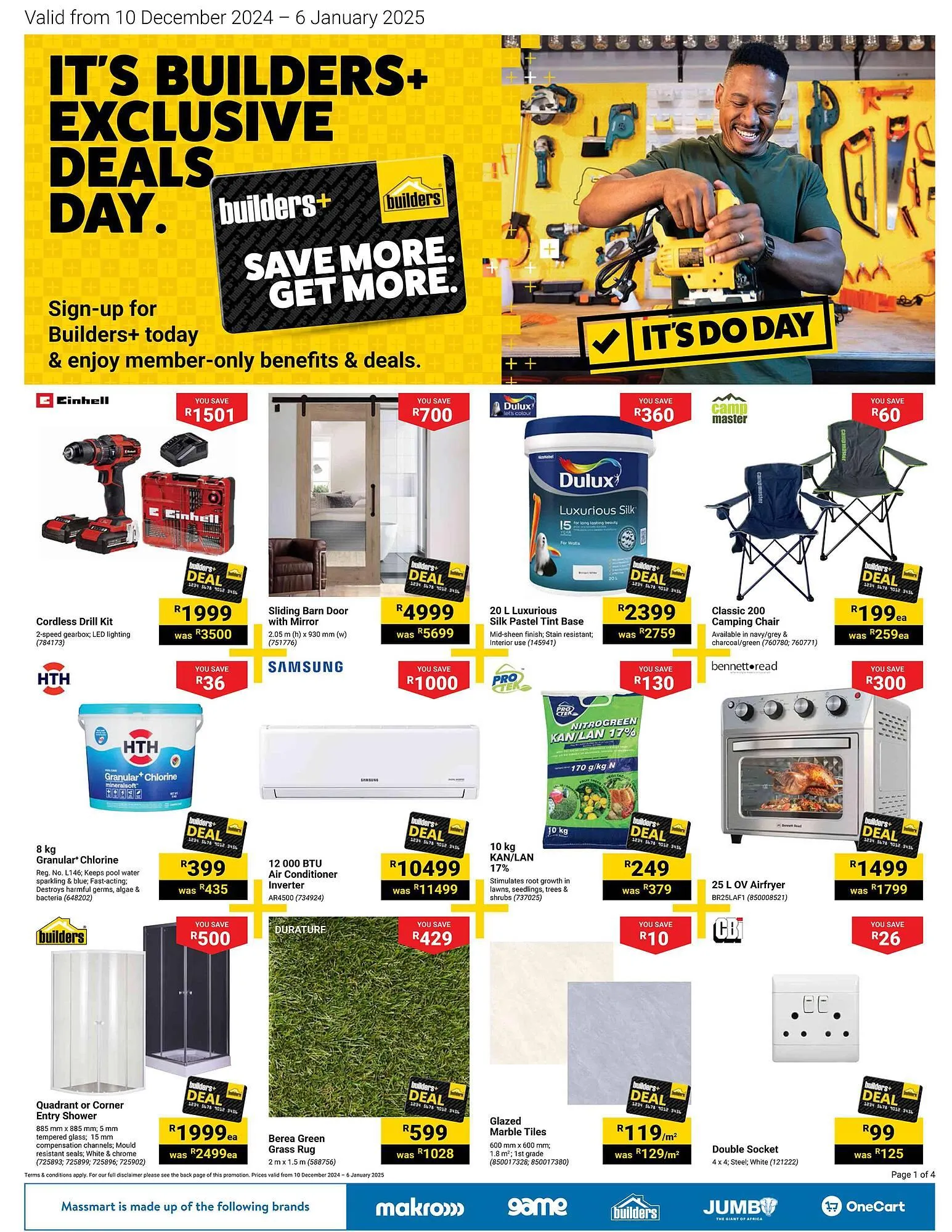 Builders Warehouse catalogue from 10 December to 6 January 2025 - Catalogue Page 1