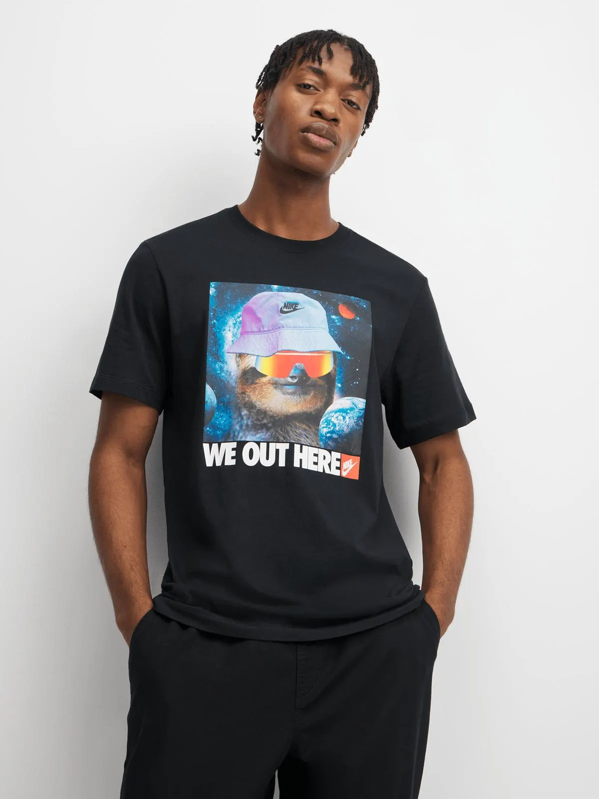 Nike Men’s Photo Print Cotton Black T-shirt