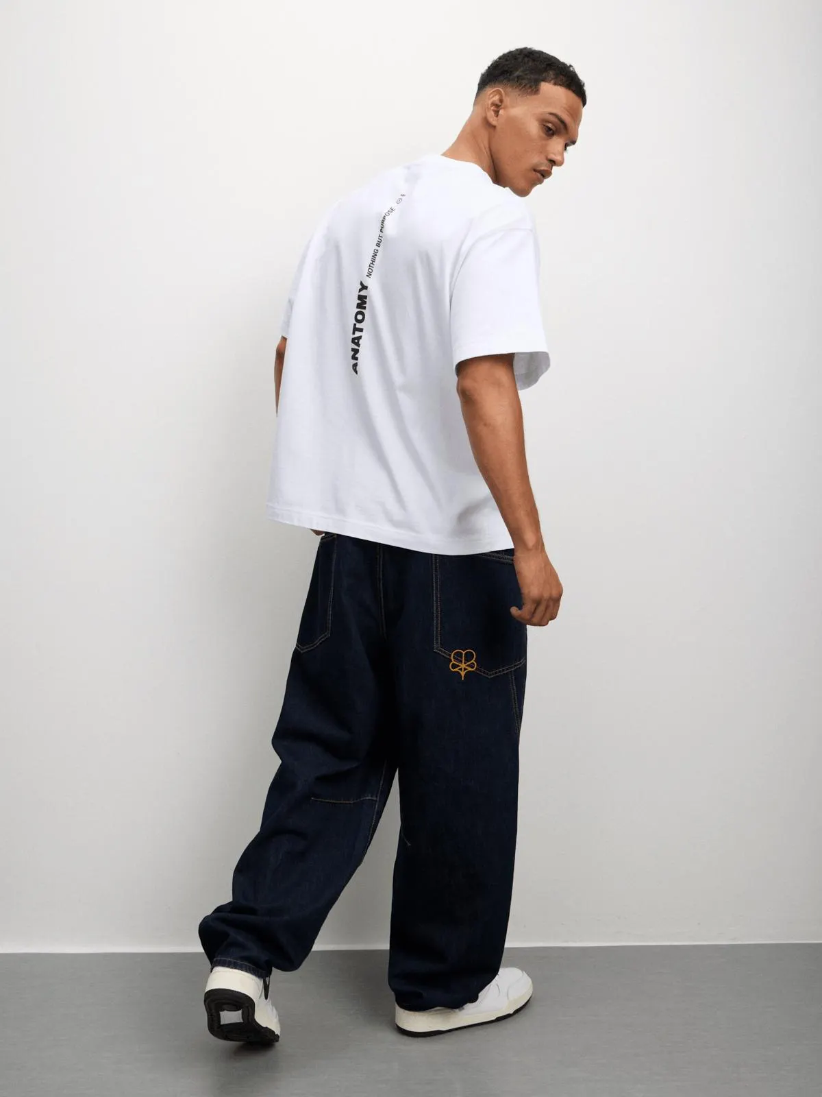 Anatomy Men's Multi Brand Crew White T-shirt