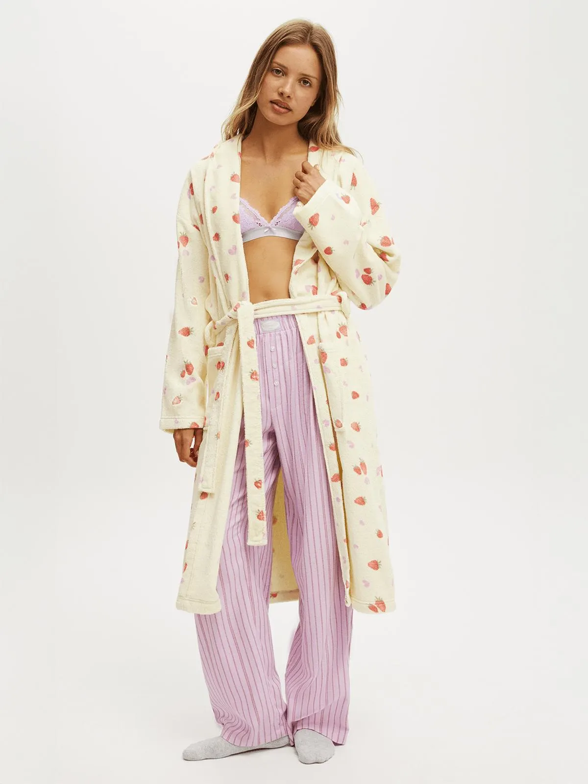 Women's Cotton On Yellow Luxe Terry Robe