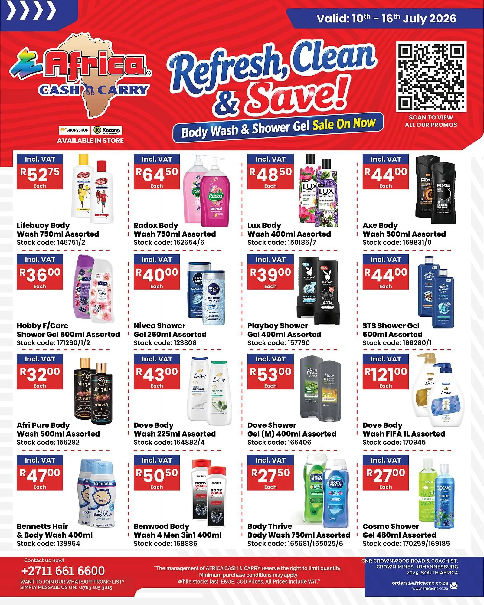 Africa Cash and Carry catalogue from 10 July to 16 July 2026 - Catalogue Page 1